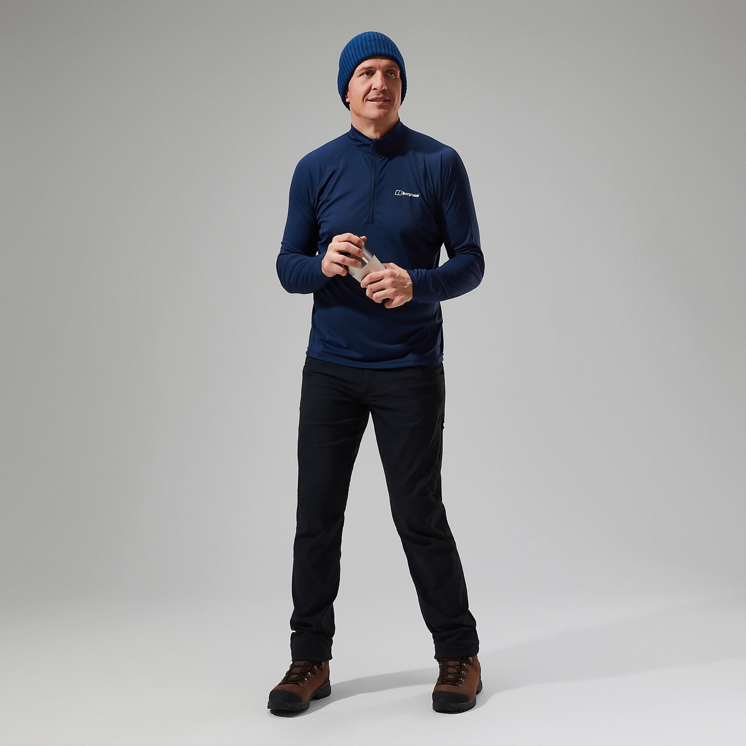 Berghaus tech tee long sleeve zip top