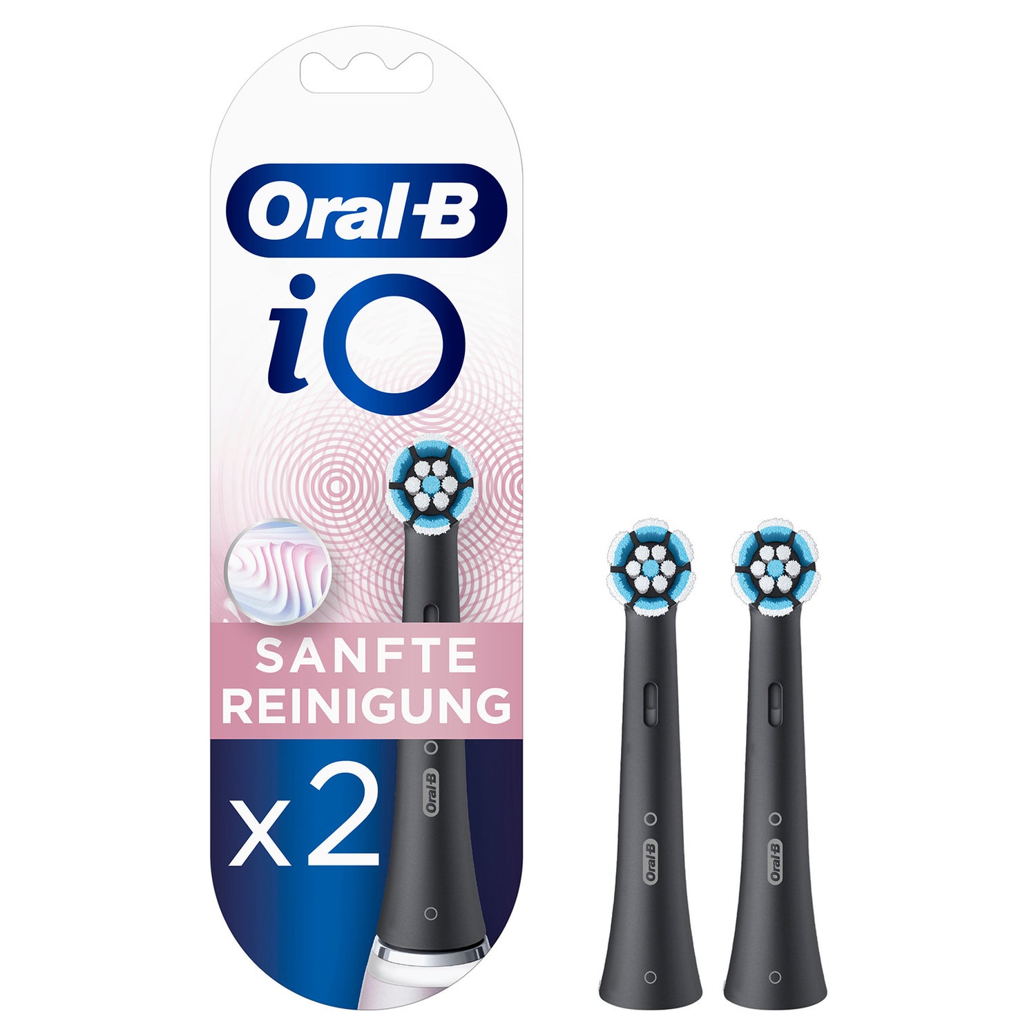 Oral-B Aufsteckbürsten iO Sanfte Reinigung BLACK 2er