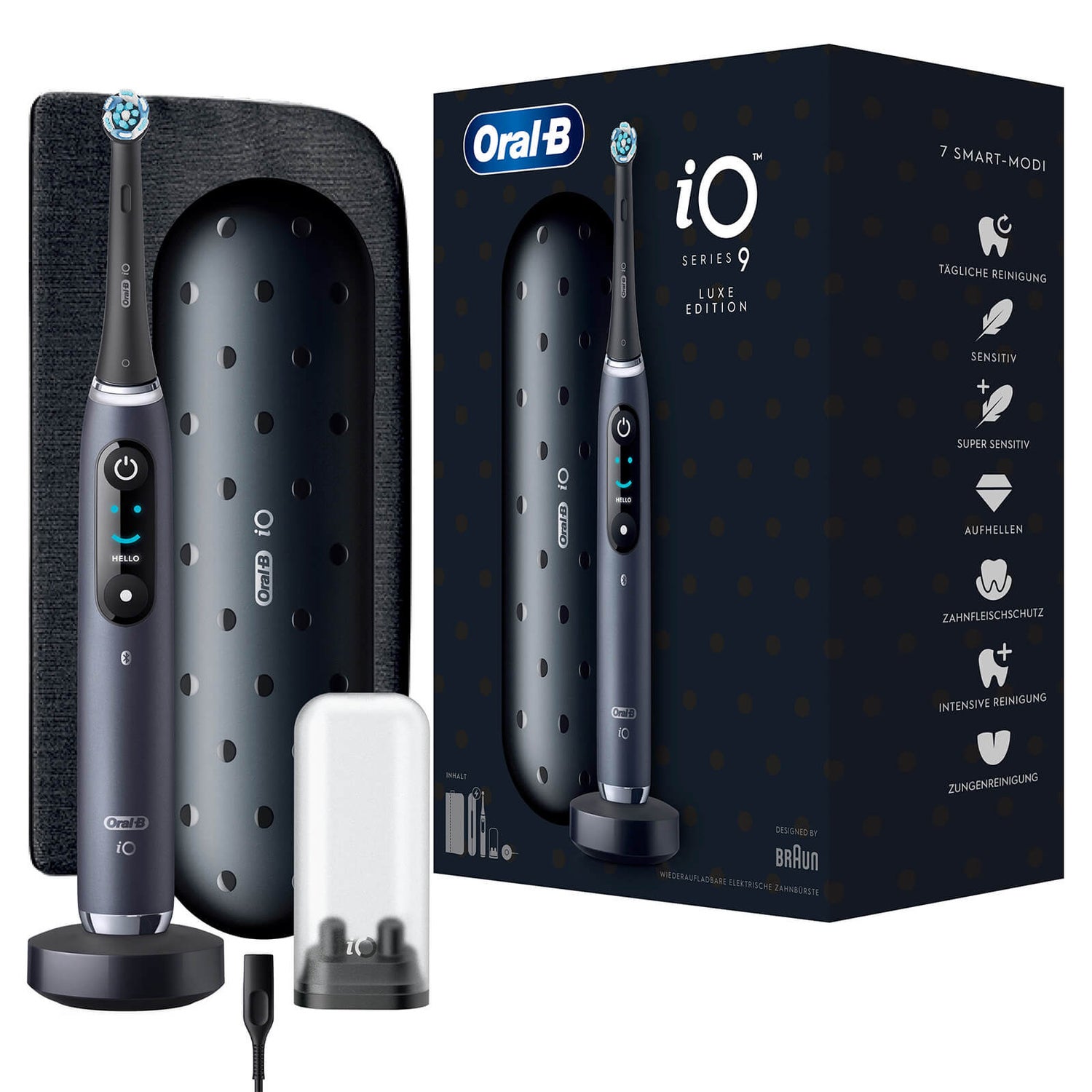 Oral-B iO Series 9 Elektrische Zahnbürste Black Onyx Luxe Edition