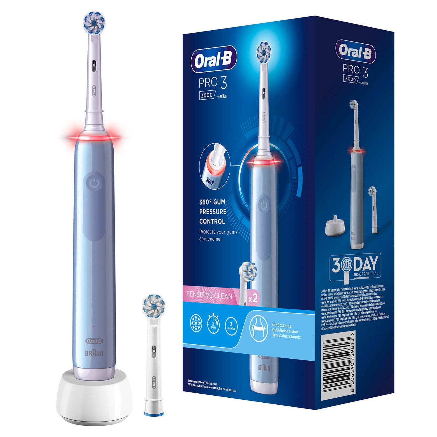 Pro3 3000 Sensitive Clean Elektrische Zahnbürste Blue