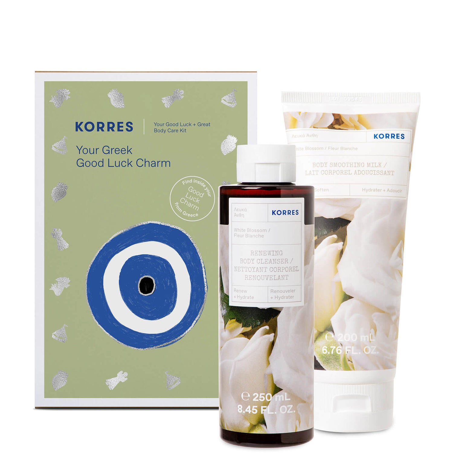 Korres Greek Nature Santorini Grape Shower Gel and Body Milk Set