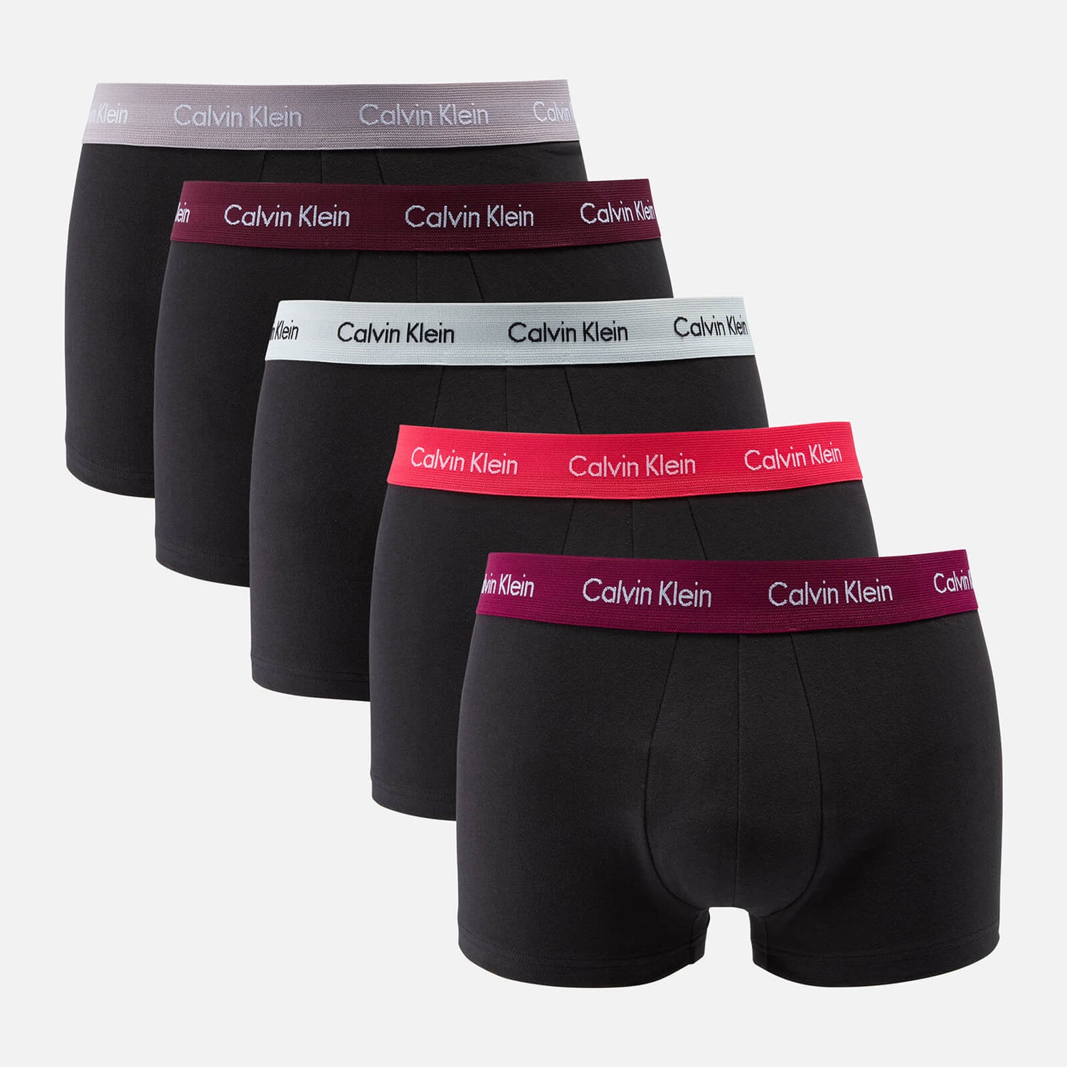 Calvin Klein Five-Pack Stretch-Cotton Boxer Trunks