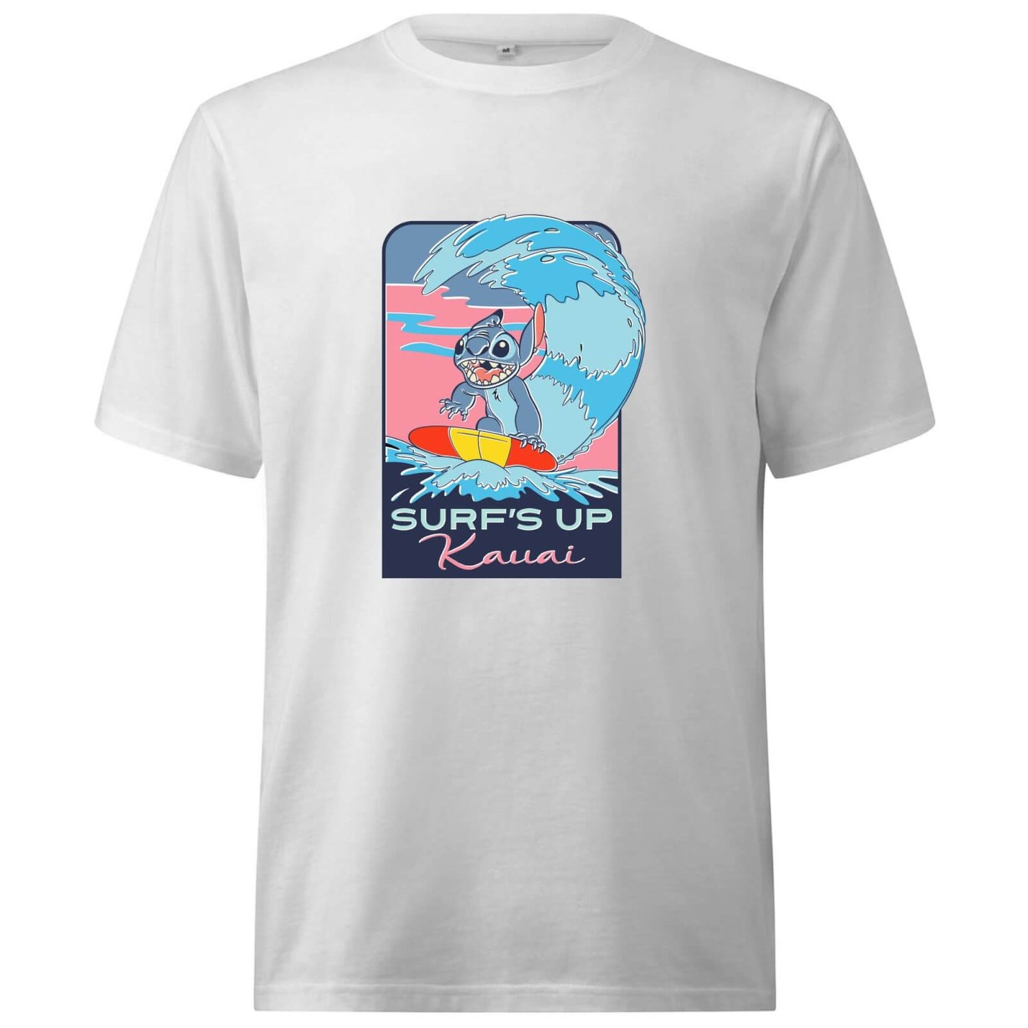 Lilo And Stitch Surf's Up Oversized Heavyweight T-Shirt - White