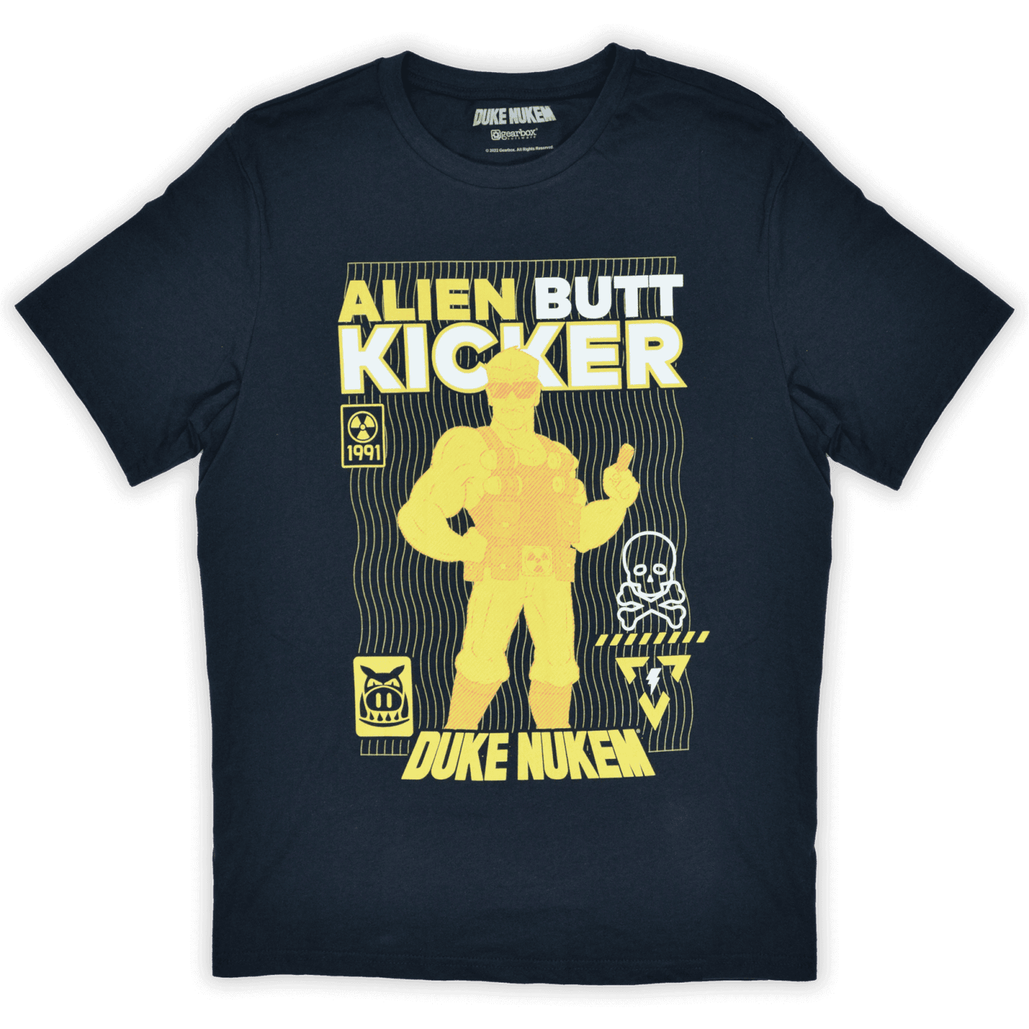 Duke Nukem Alien Butt Kicker Unisex T-Shirt - Navy