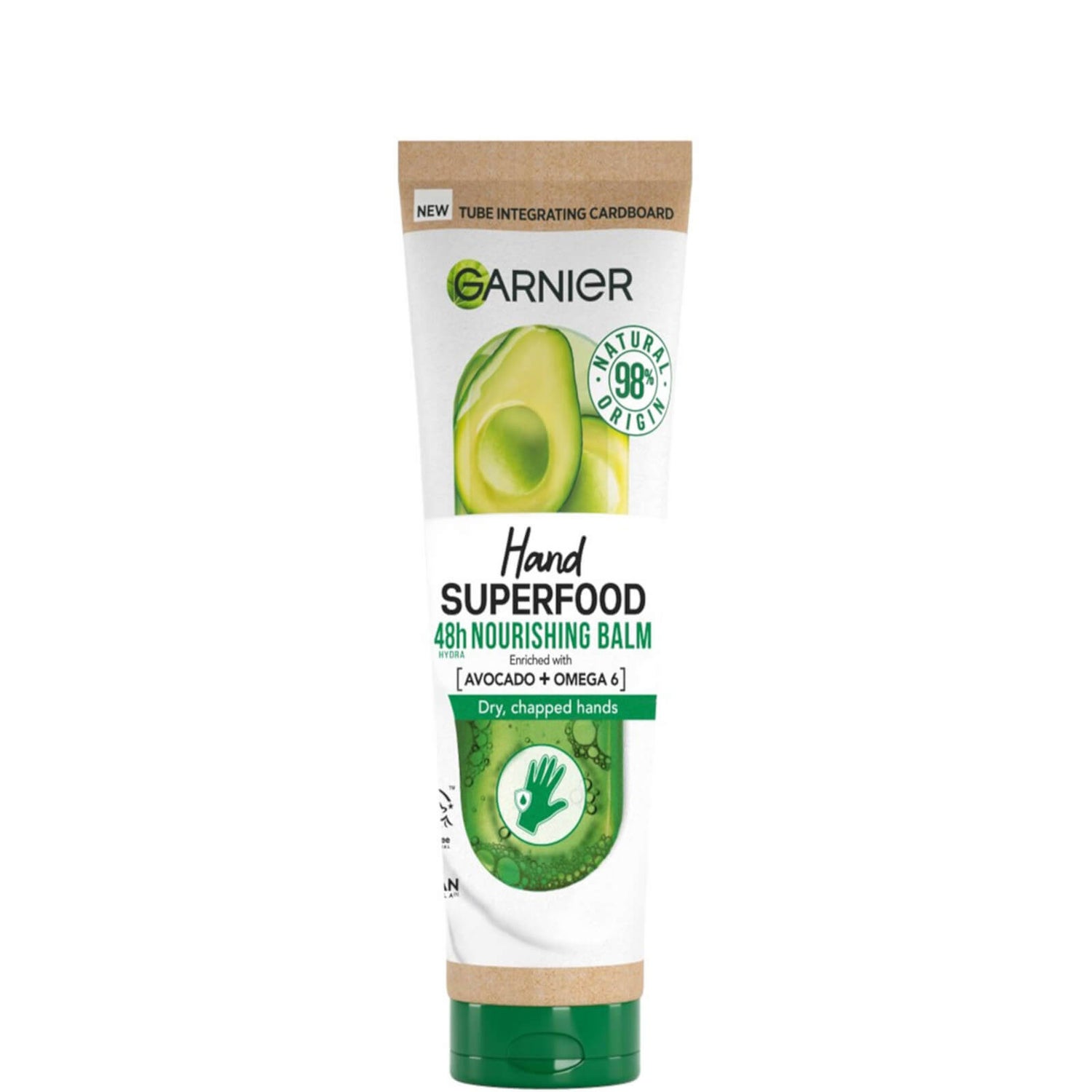 NEW Garnier Hand Superfood, Nourishing Hand Cream, with Avocado and Omega 6, Hand Cream for Dry hands, Vegan Formula, 75ml