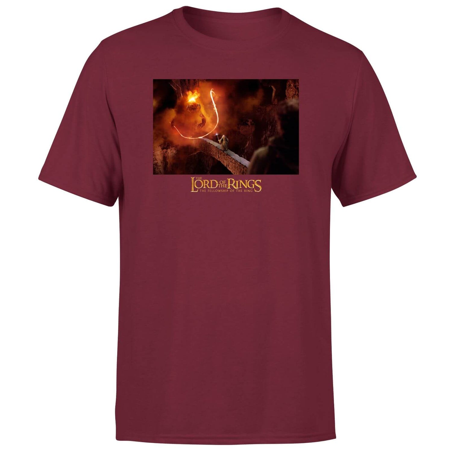 Lord Of The Rings You Shall Not Pass Men's T-Shirt - Burgundy