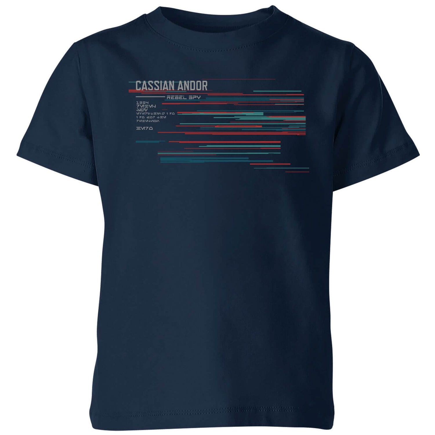 Star Wars Andor Cassian Spy Lines Kids' T-Shirt - Navy