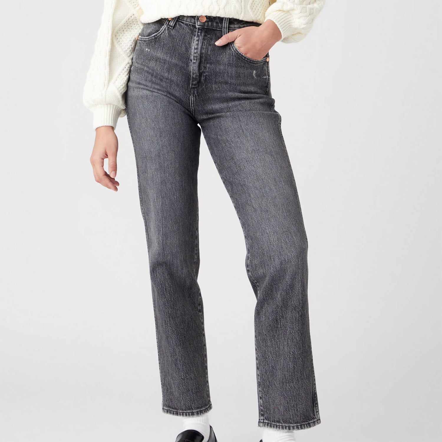 Wrangler Mom Straight Denim-Blend Jeans - W28 L30