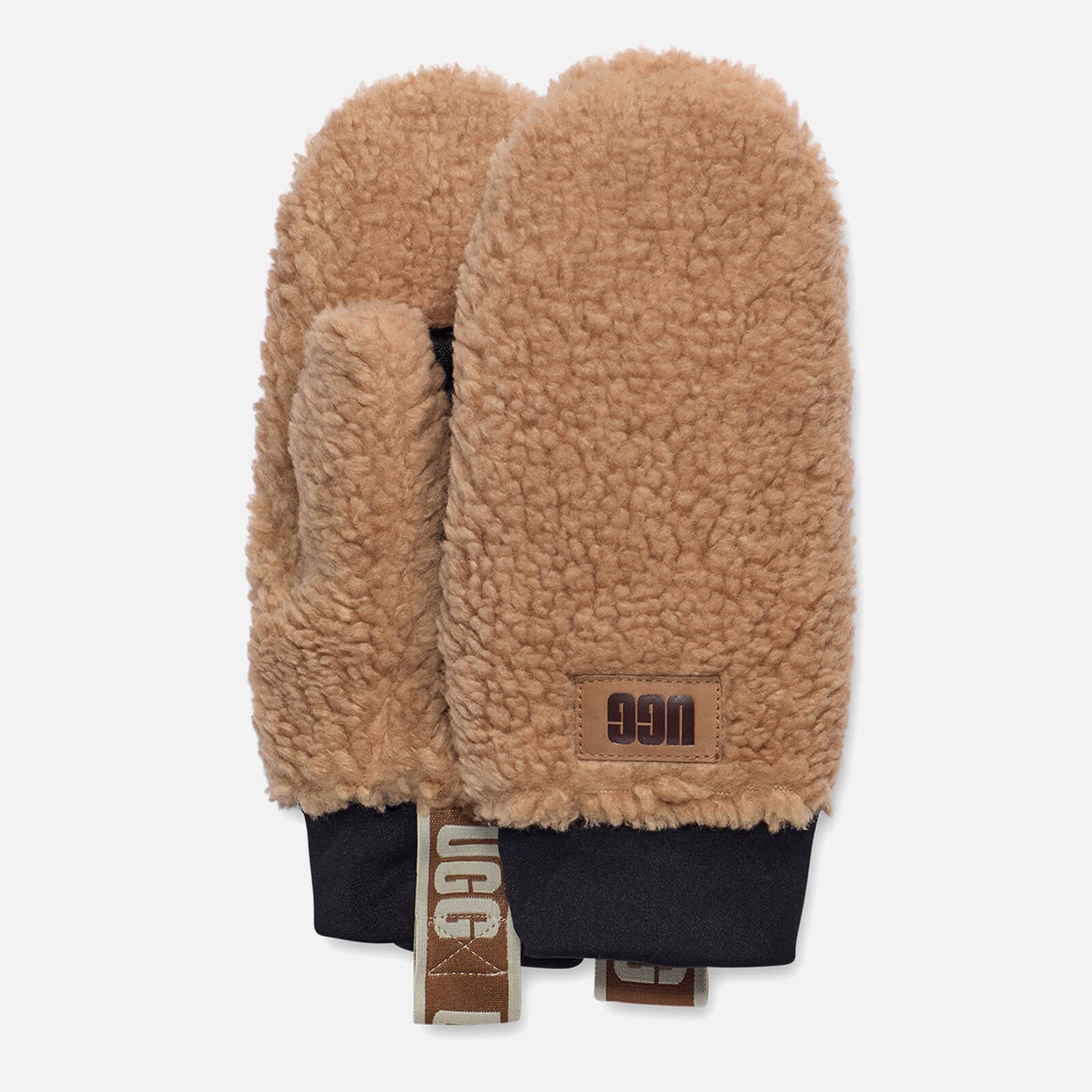 UGG Logo-Detailed Fleece Mittens