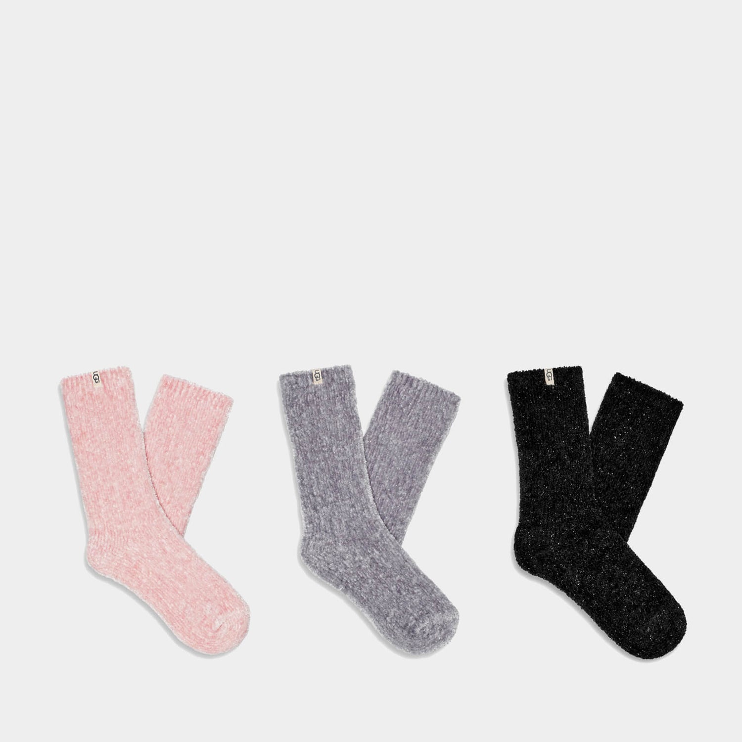 UGG Leda Sparkle Three-Pack Chenille Socks