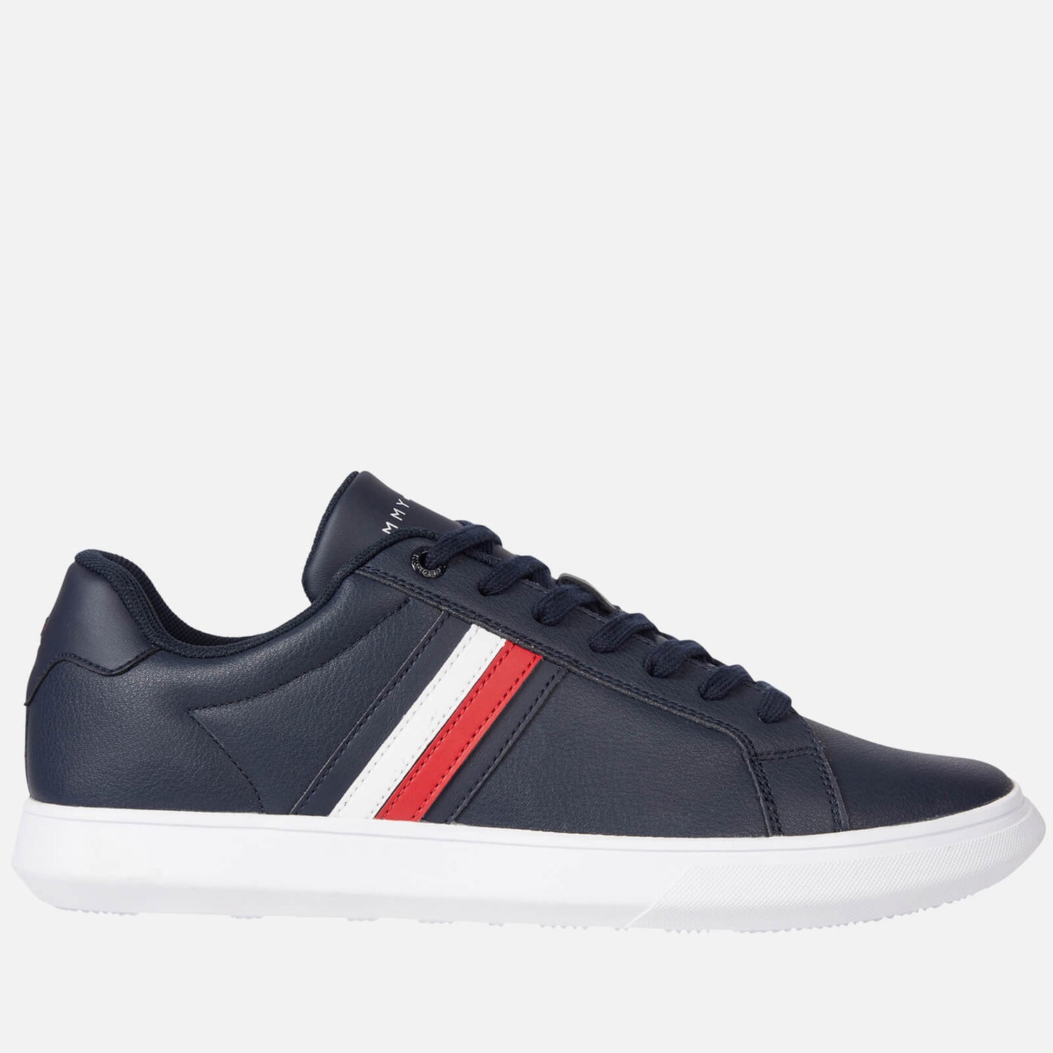 Tommy Hilfiger Corporate Cup Stripe Leather Trainers - UK 10.5