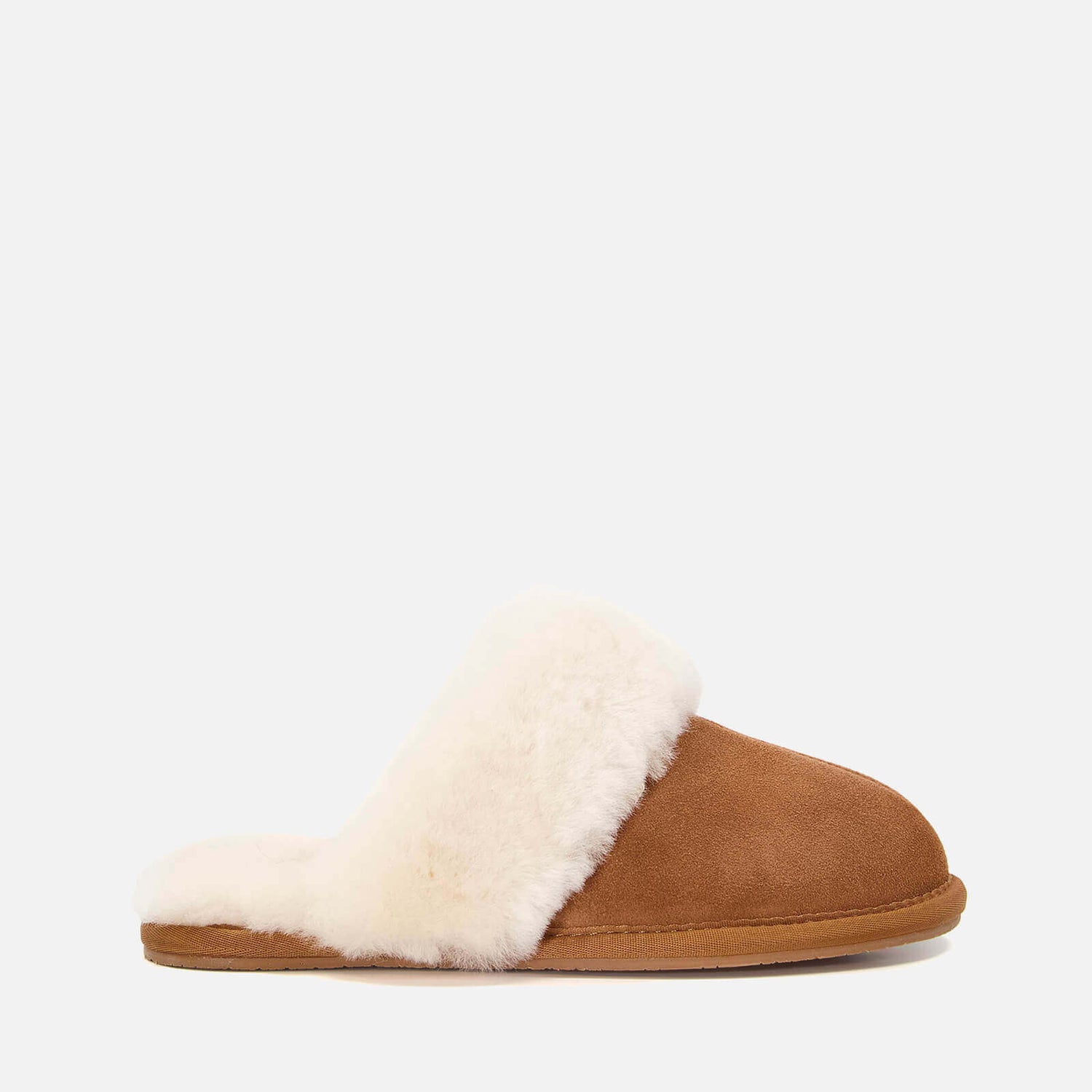 Dune Wardour Suede and Shearling Slippers - UK 3
