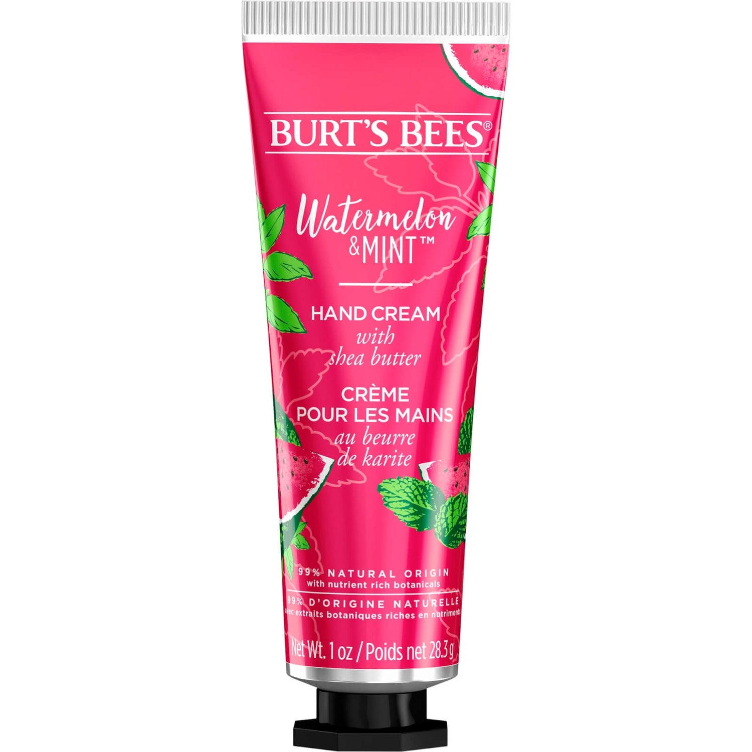 Burt's Bees Moisturising Botanical Hand Cream with Shea Butter, Watermelon and Mint