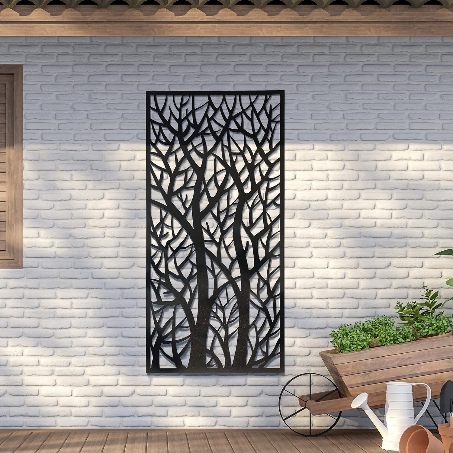 Decorative Metal Garden Screen Privacy Fence 1.5m H | GardenSkill