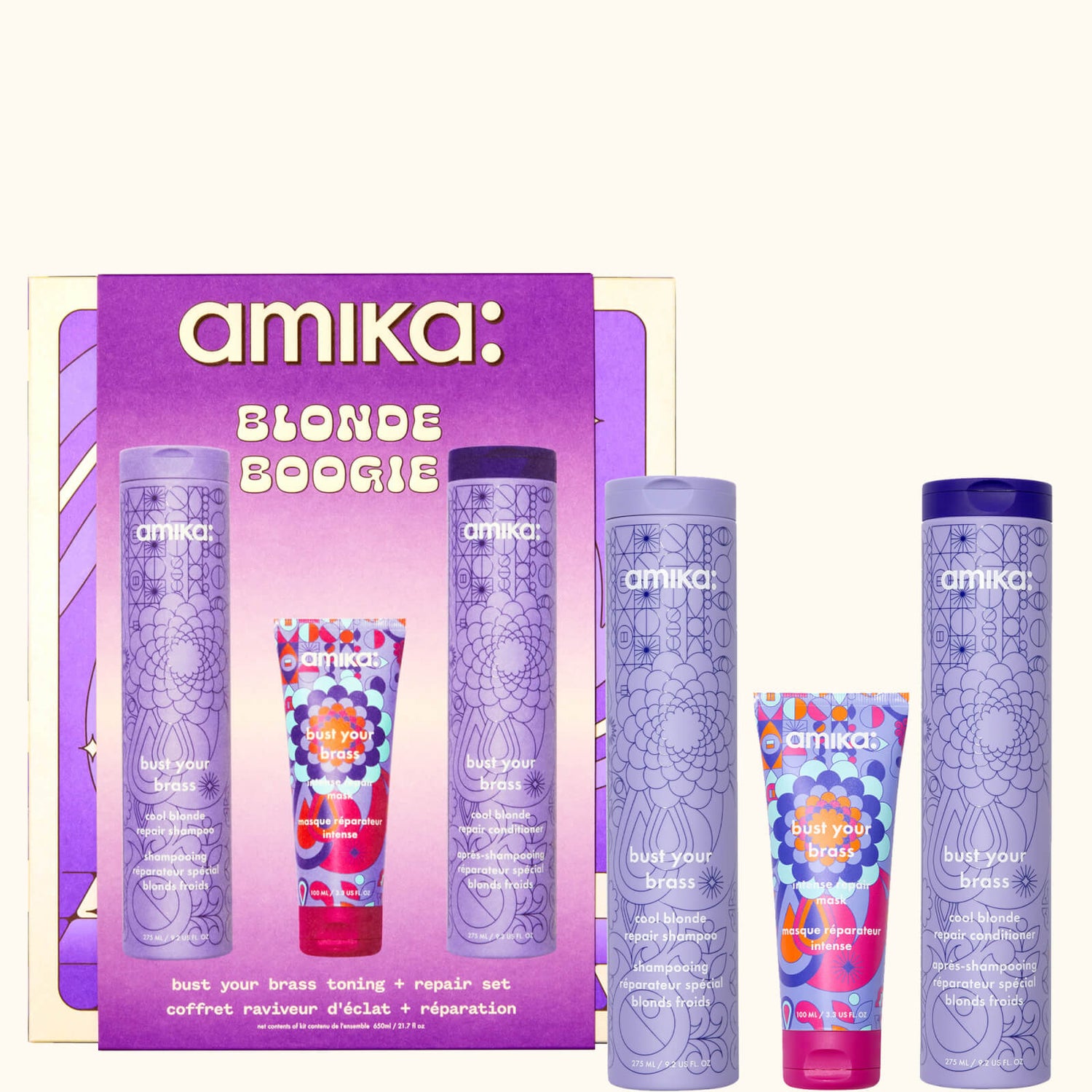 Amika Blonde Boogie Bust Your Brass Toning and Repair Set
