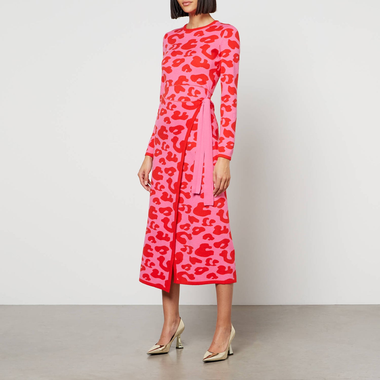 Never Fully Dressed Ally Jacquard-Knit Wrap Dress
