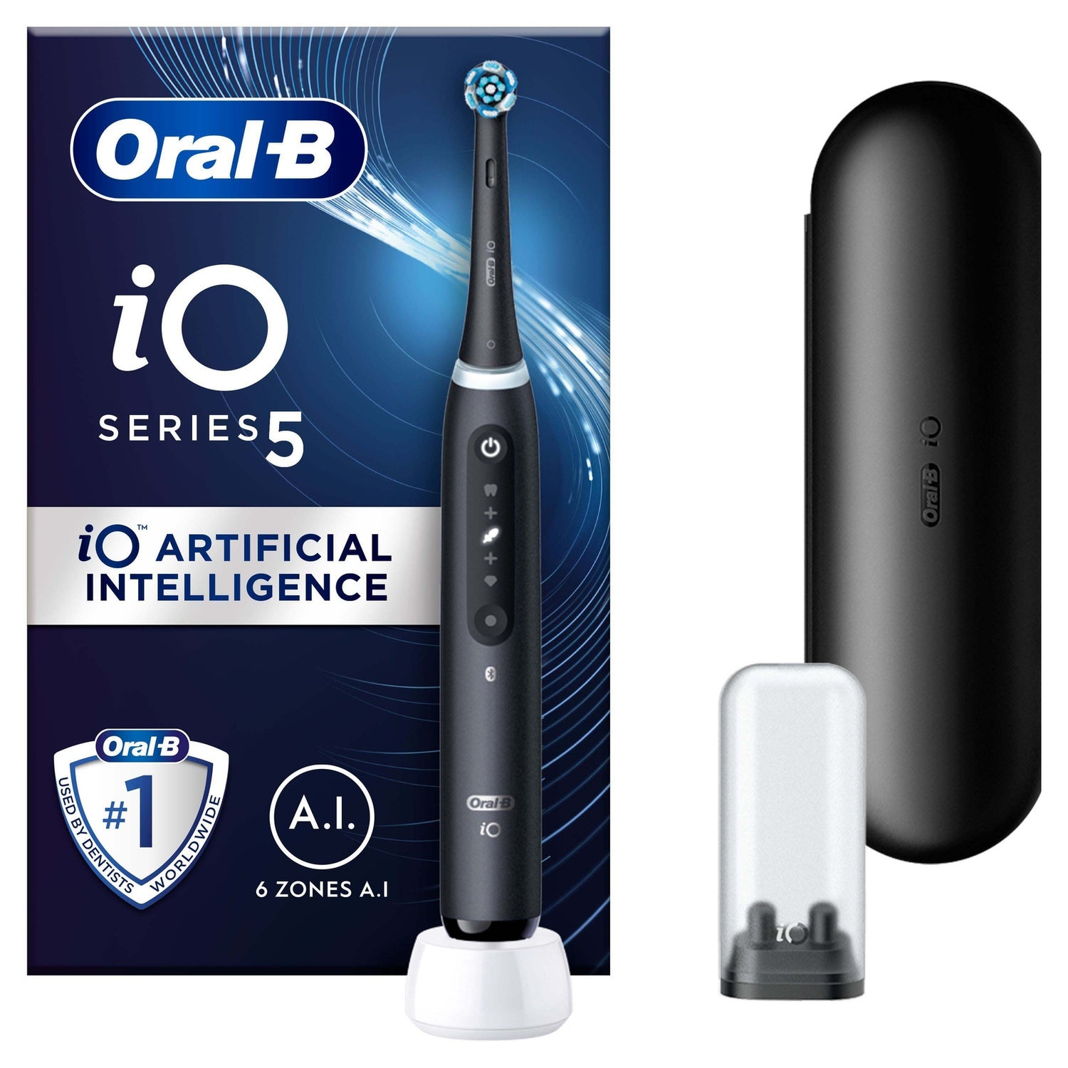 Oral B iO5 Black Electric Toothbrush Designed By Braun