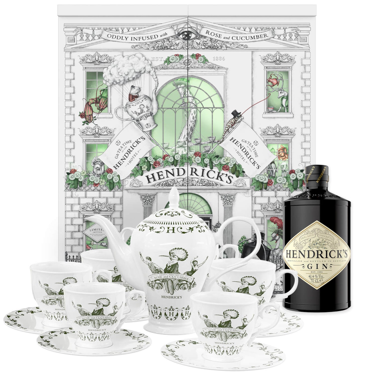 Hendrick’s G & Tea Time at the Hendrick’s Hotel Gift Set, 70cl