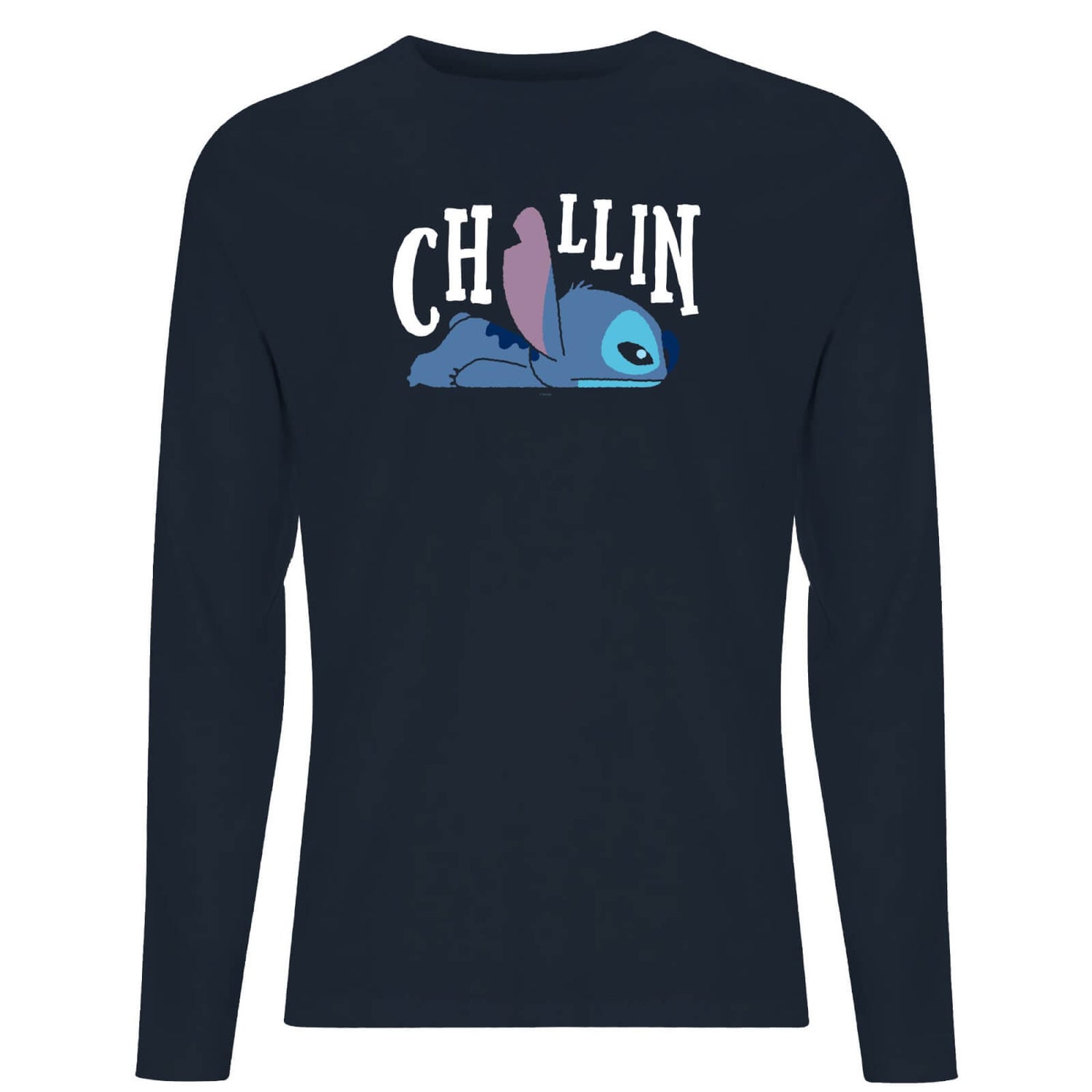 Camiseta de manga larga Chillin para hombre Lilo And Stitch de Disney - Azul marino