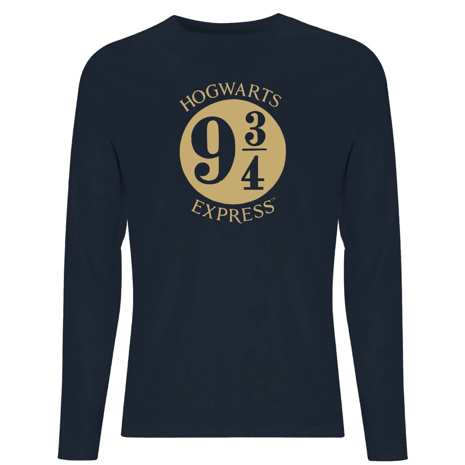 Harry Potter Platfrom Men's Long Sleeve T-Shirt - Navy