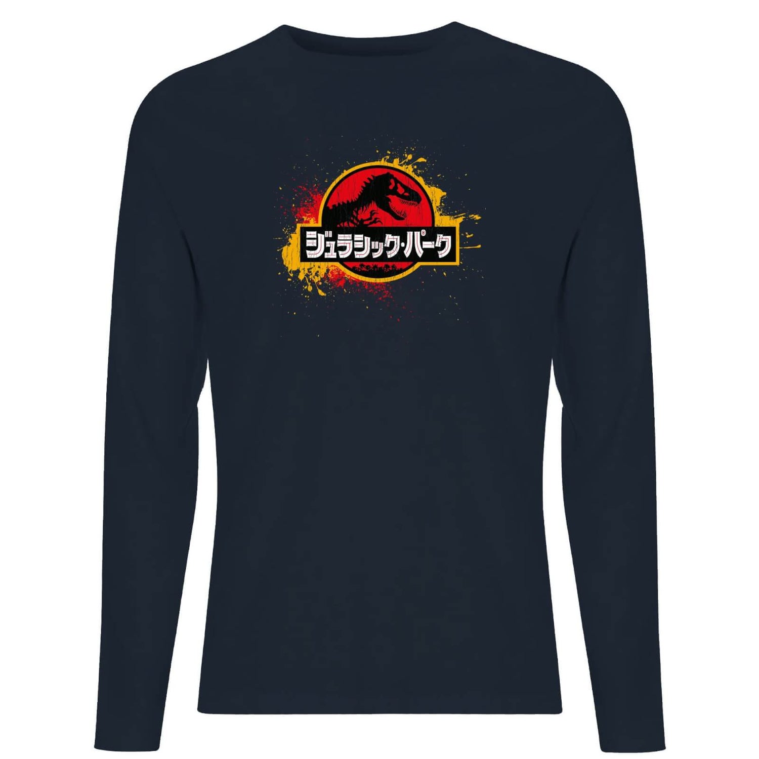 Camiseta de manga larga para hombre de Jurassic Park - Azul marino