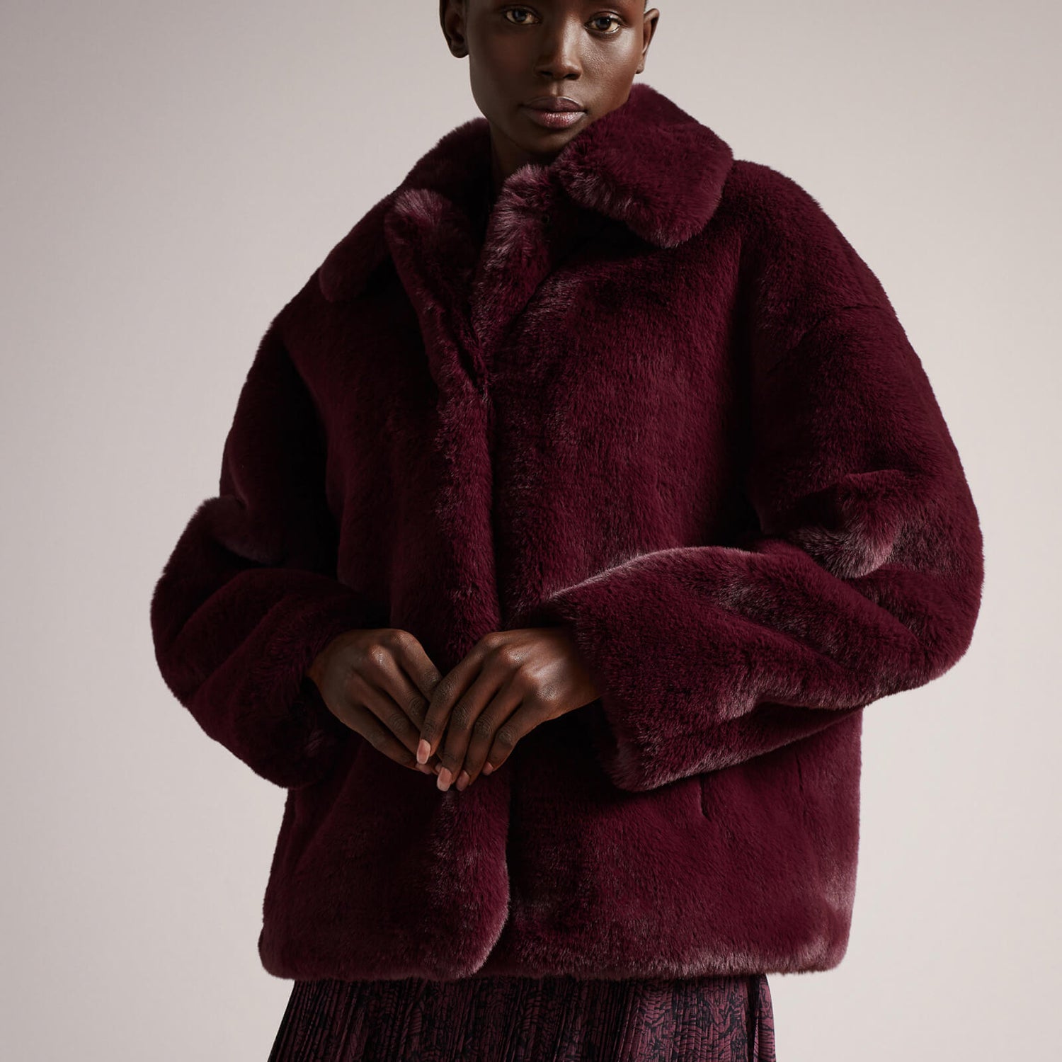 Ted baker faux fur coat hot sale