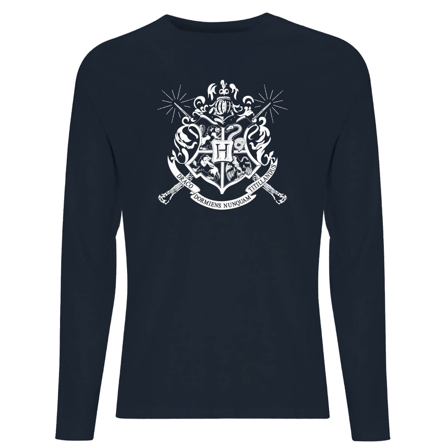 Harry Potter Hogwarts House Crest Men's Long Sleeve T-Shirt - Navy