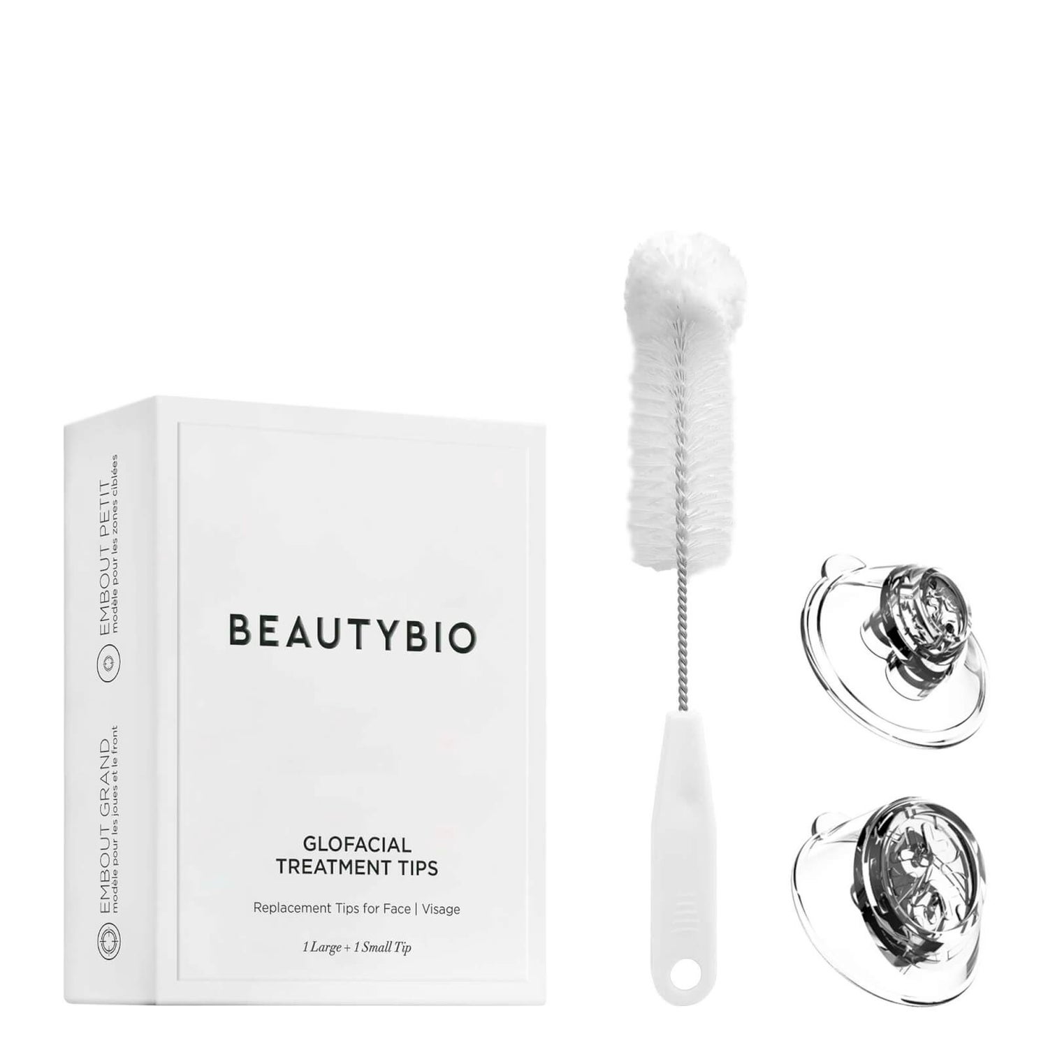 BeautyBio GLOfacial Antimicrobial Treatment Tips and Cleaning Brush Replacement Accessories