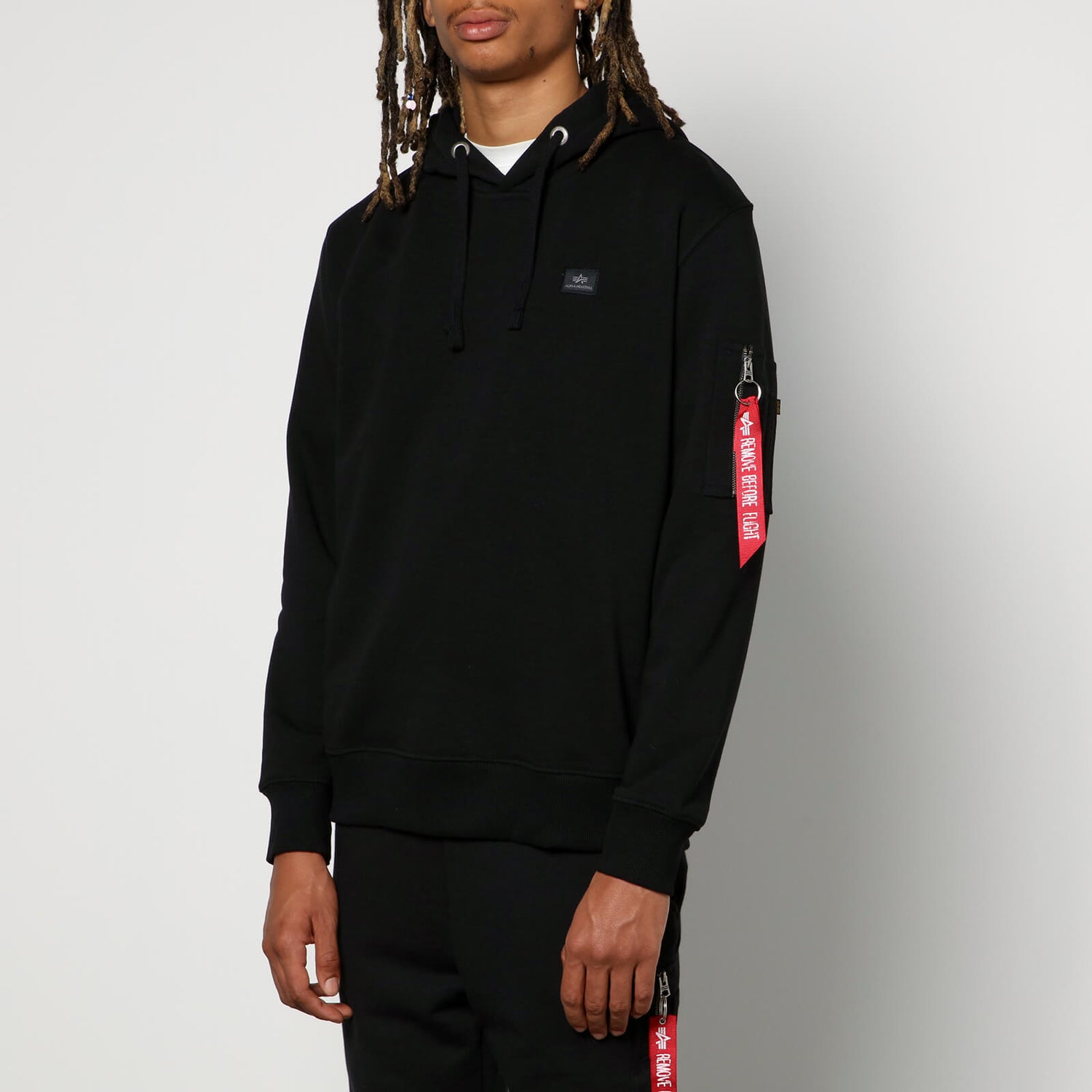 Alpha Industries X Fit Zip Sleeve Cotton-Blend Hoodie