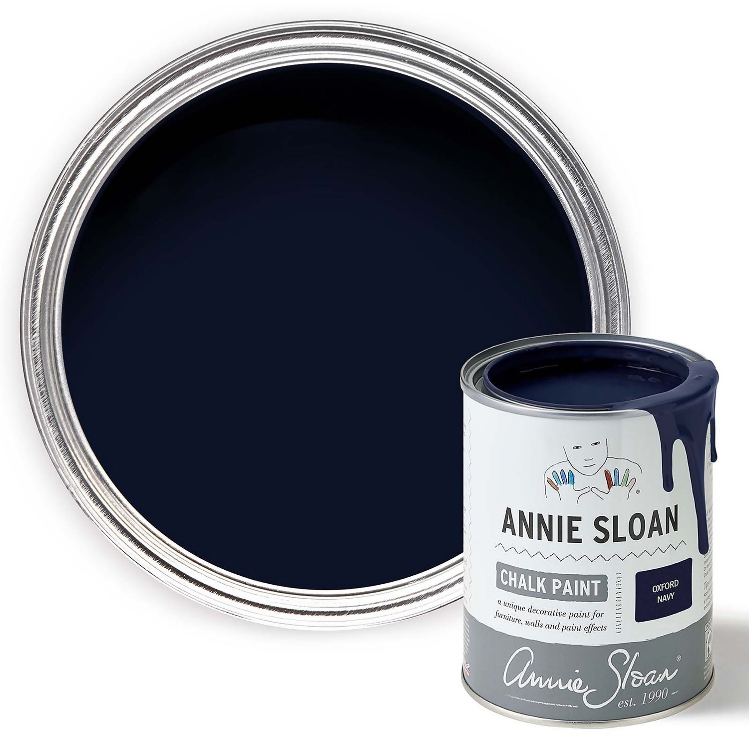 Navy Blue Satin Paint, Oxford Navy