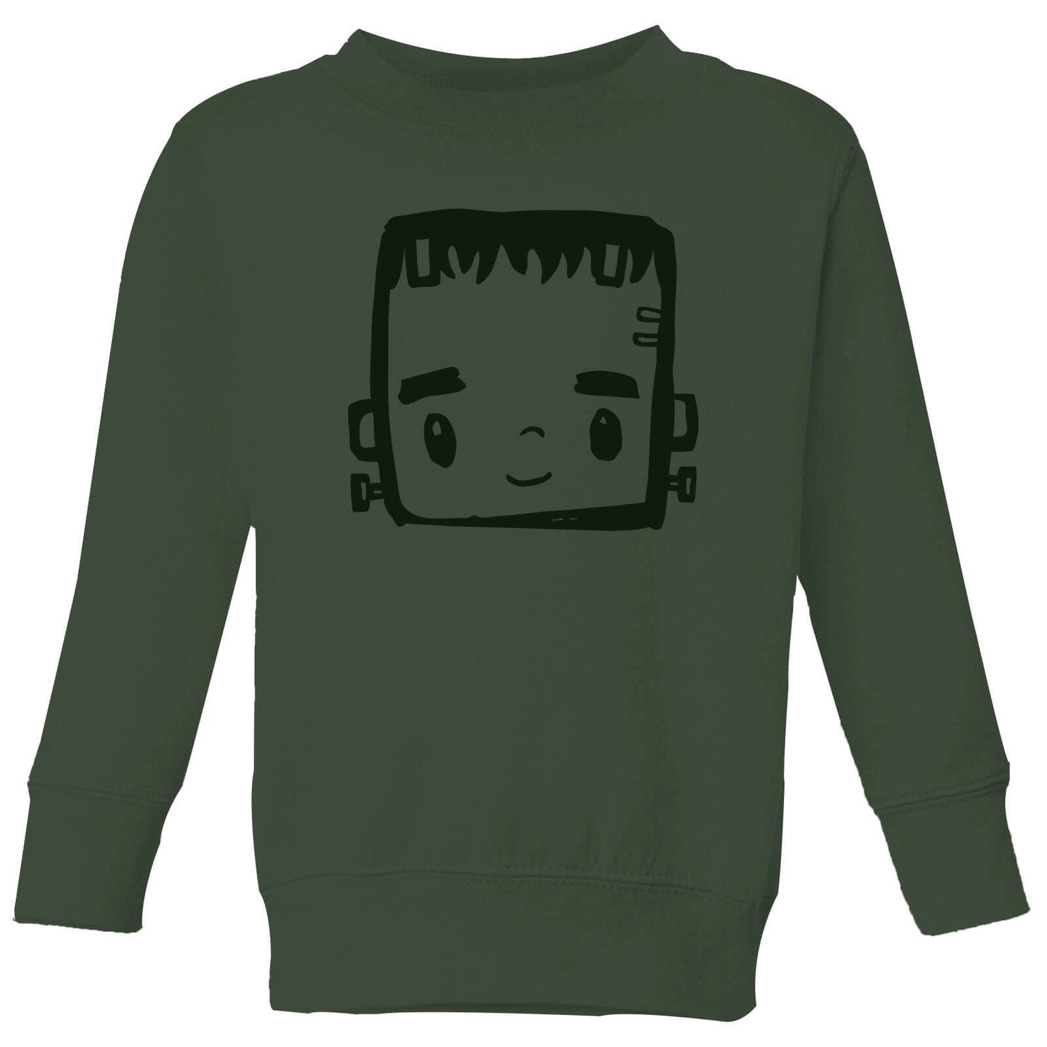 Universal Monsters Frankenstein Head Kids' Sweatshirt - Forest Green