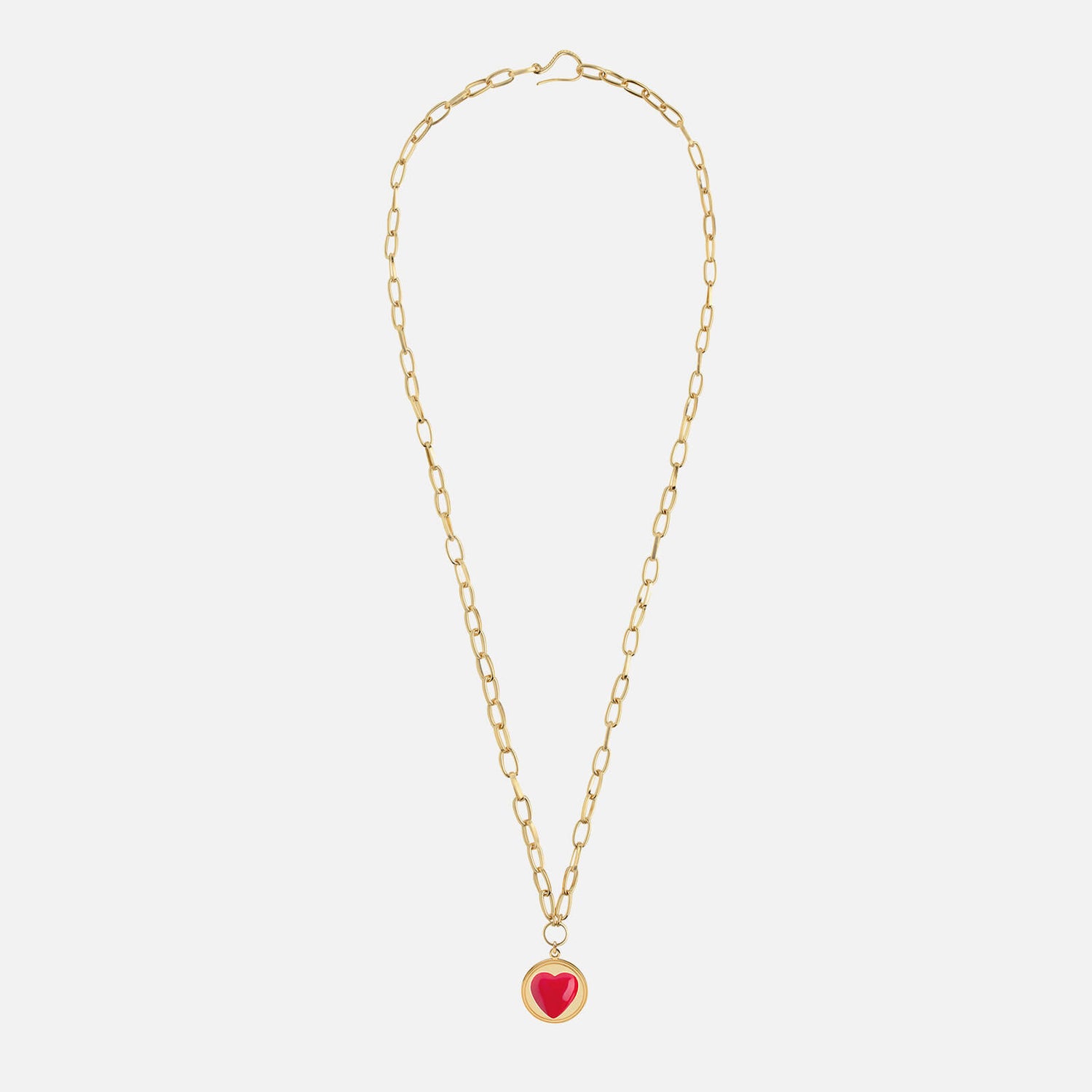 Wilhelmina Garcia Heart Recycled Gold-Plated and Enamel Necklace