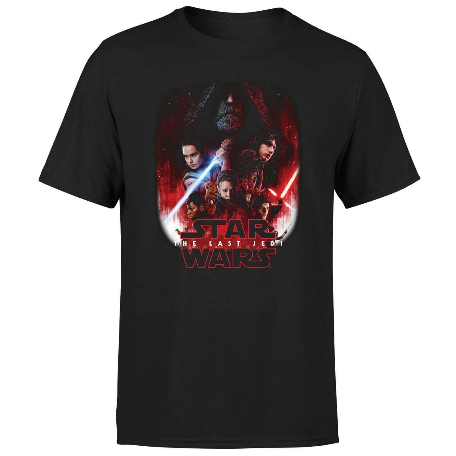 Camiseta unisex Star Wars The Last Jedi - Negro