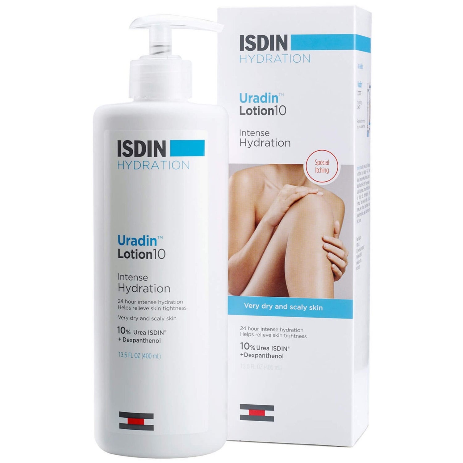ISDIN Uradin Lotion10 with 10% Urea for Very Dry Skin 13.5 fl. oz
