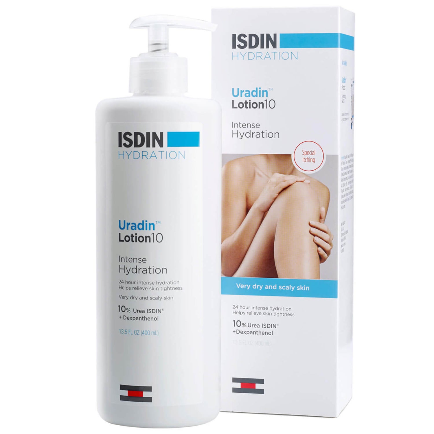 ISDIN Uradin Lotion10 with 10% Urea for Very Dry Skin 13.5 fl. oz