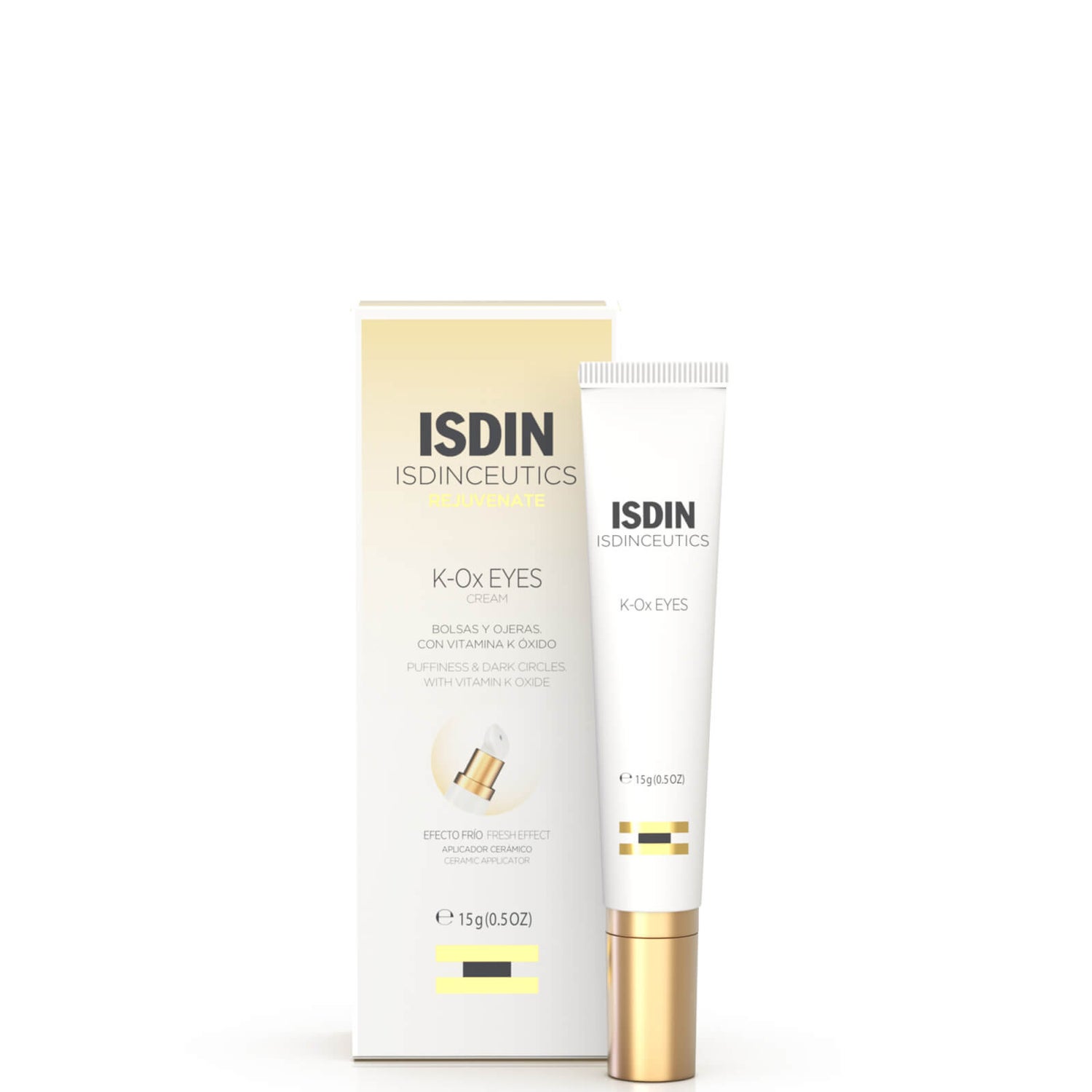 ISDIN K-Ox Under-Eye Brightening Cream for Puffiness and Dark Circles with Vitamin K and Hyaluronic Acid (0.5oz)