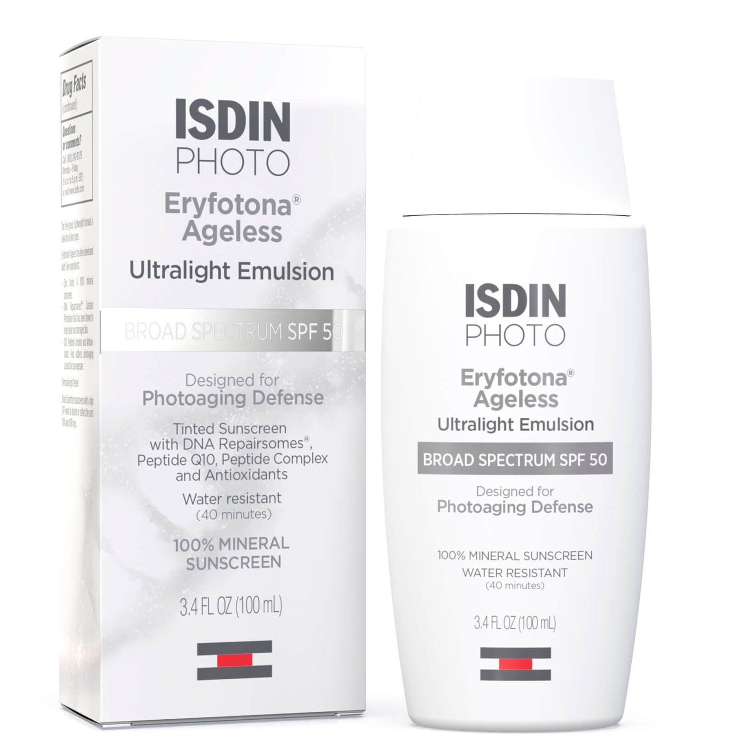 ISDIN Eryfotona Ageless Ultralight Tinted Mineral SPF 50 Sunscreen 100ml