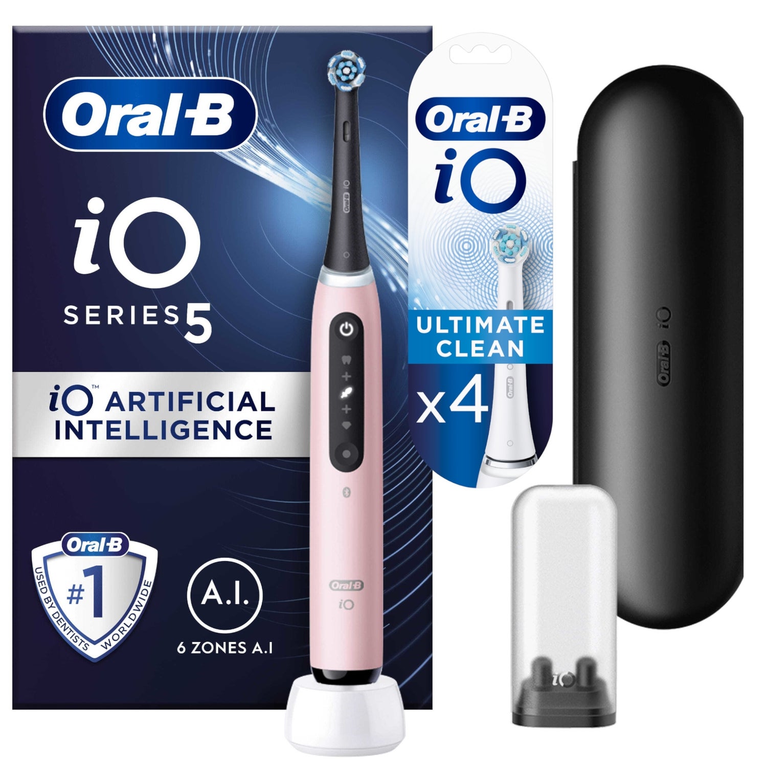 Oral B iO5 Pink Electric Toothbrush Designed By Braun