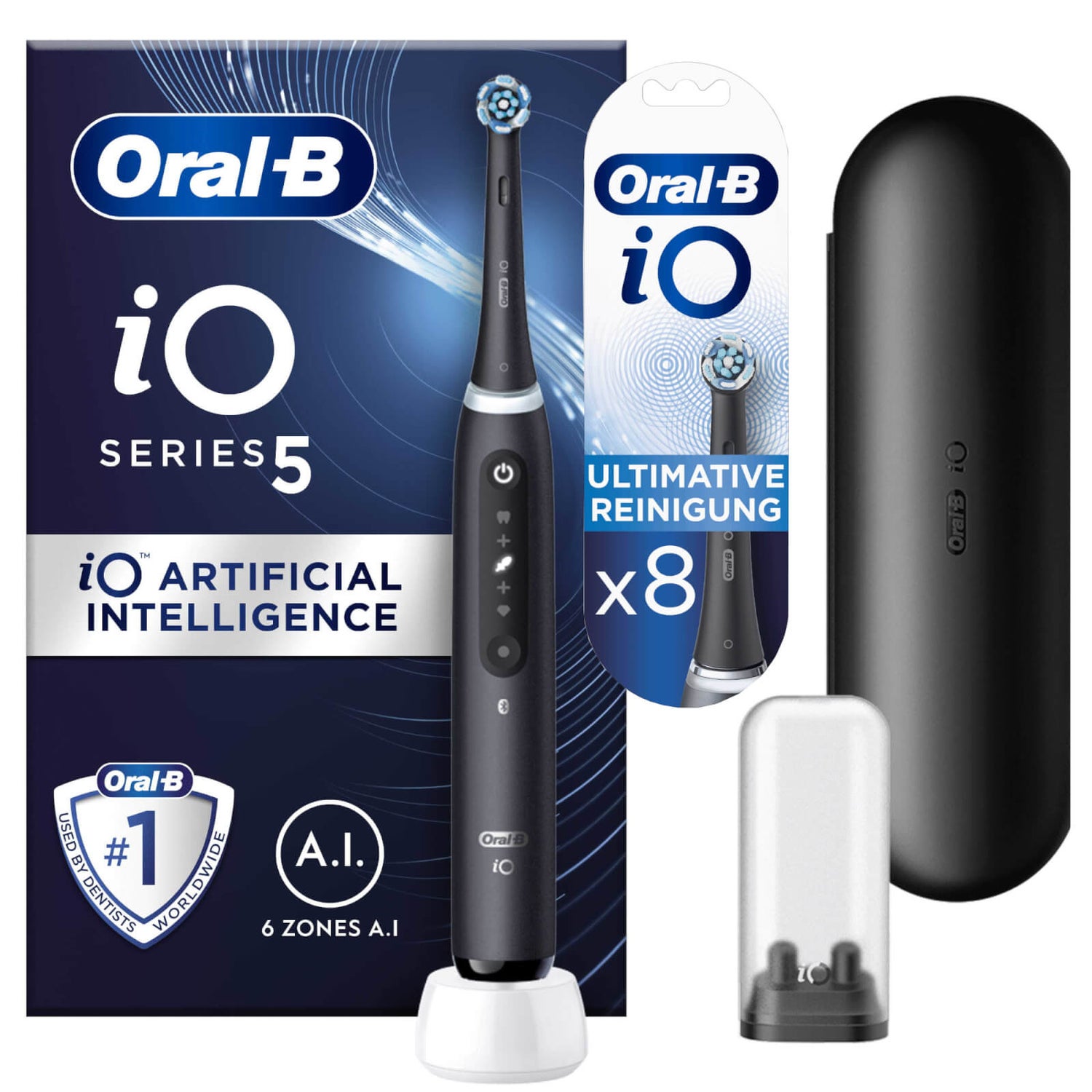 Oral B iO5 Black Electric Toothbrush Designed By Braun