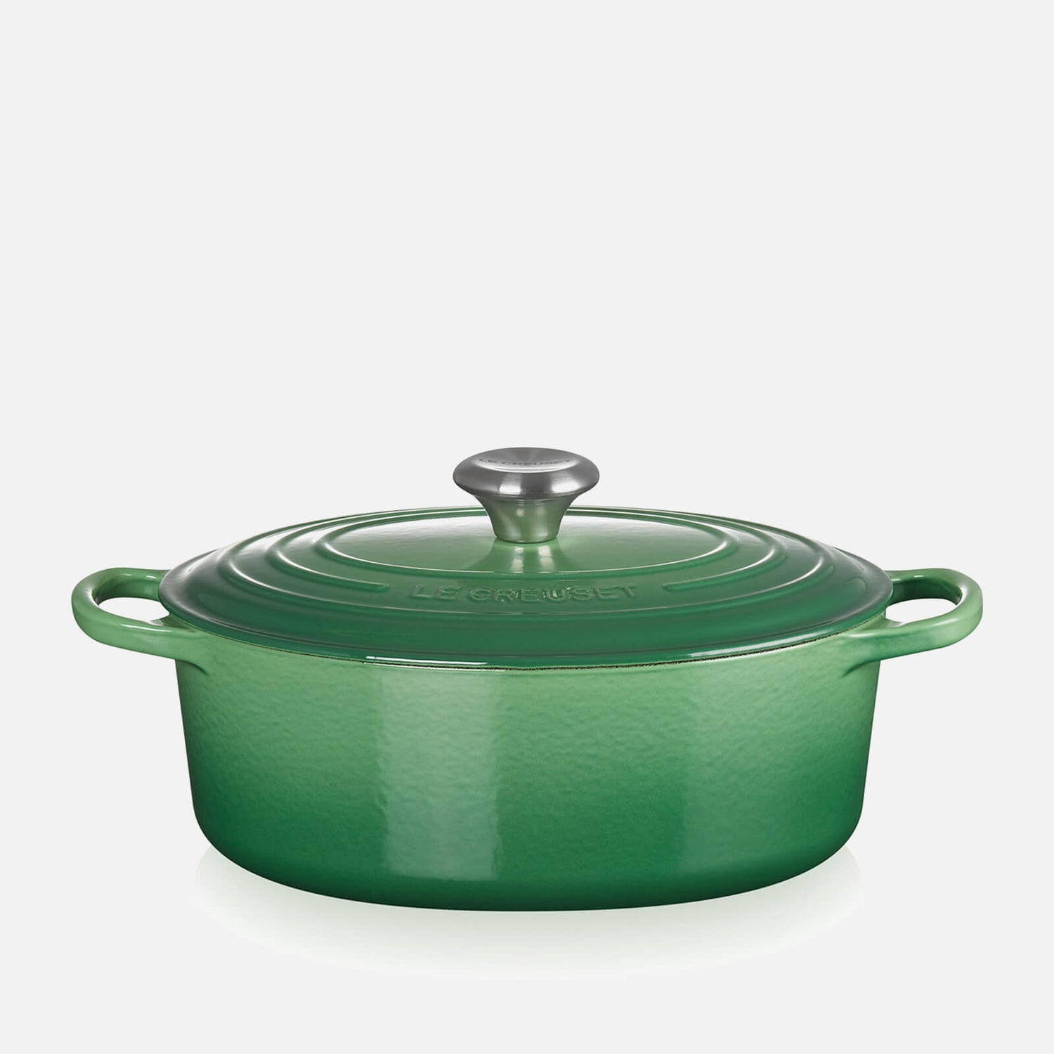 Le Creuset Signature Cast Iron Oval Casserole - 27cm - Bamboo Green