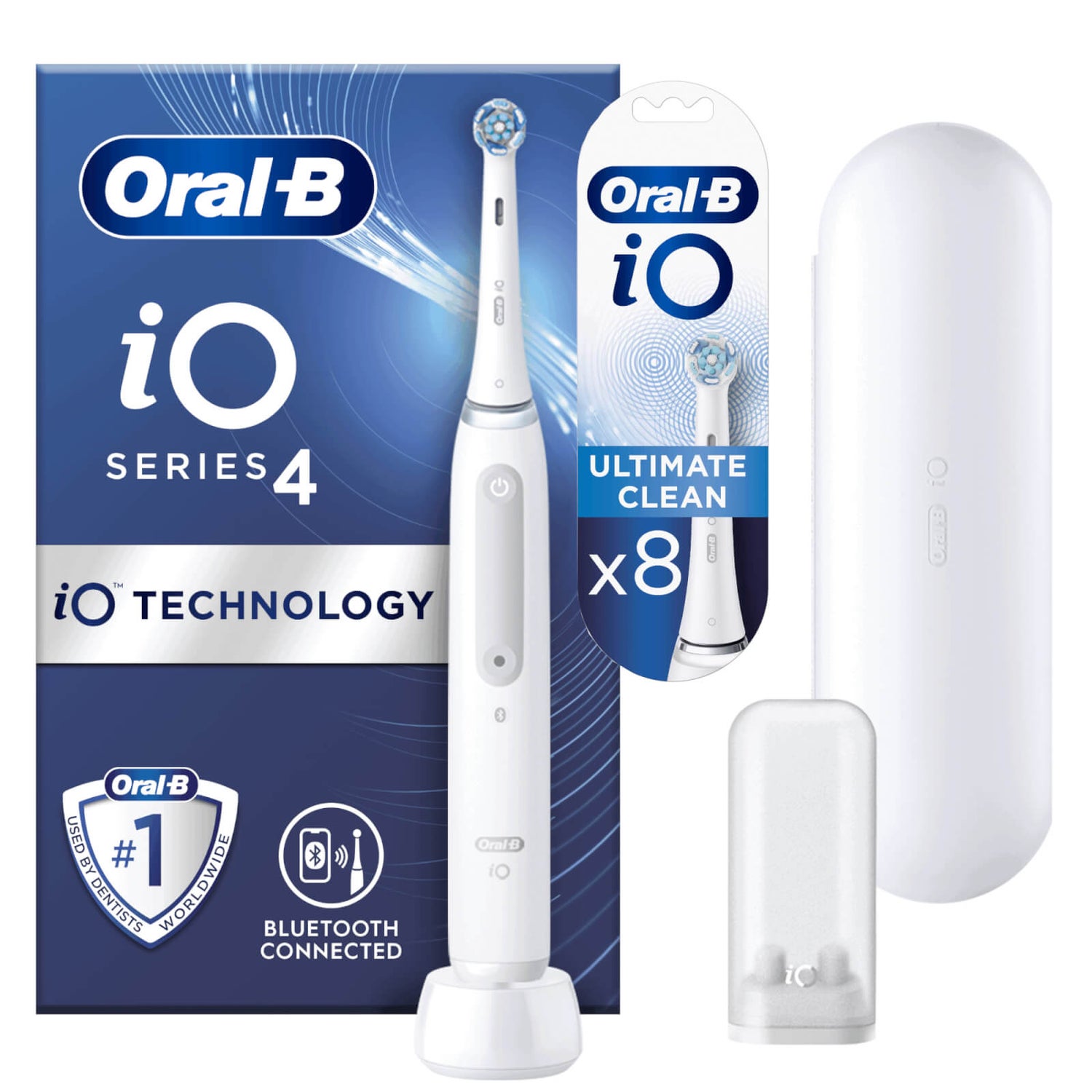 Oral-B iO4 White Electric Toothbrush with Travel Case