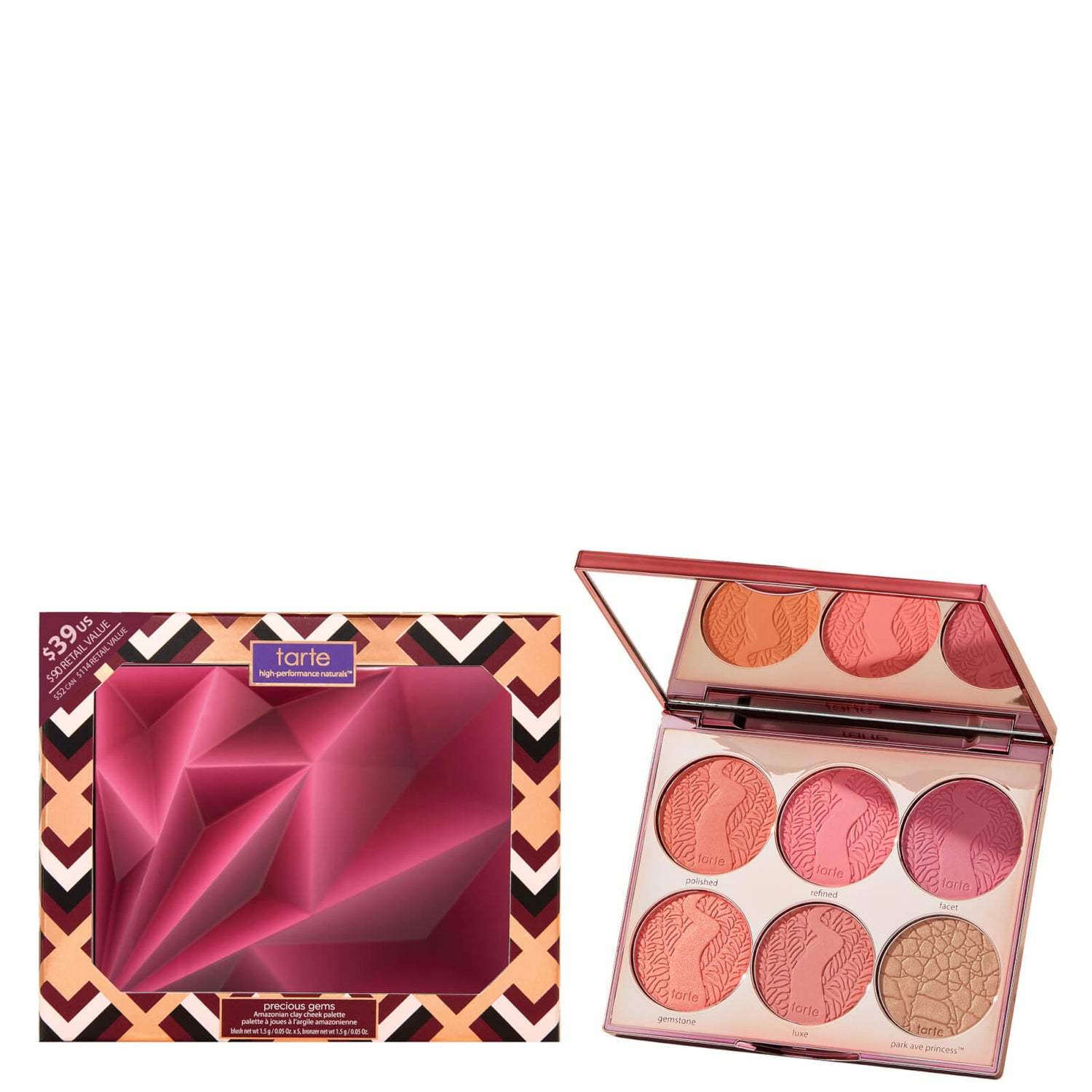 Tarte Precious Gems Amazonian Clay Cheek Palette (Worth $90.00)