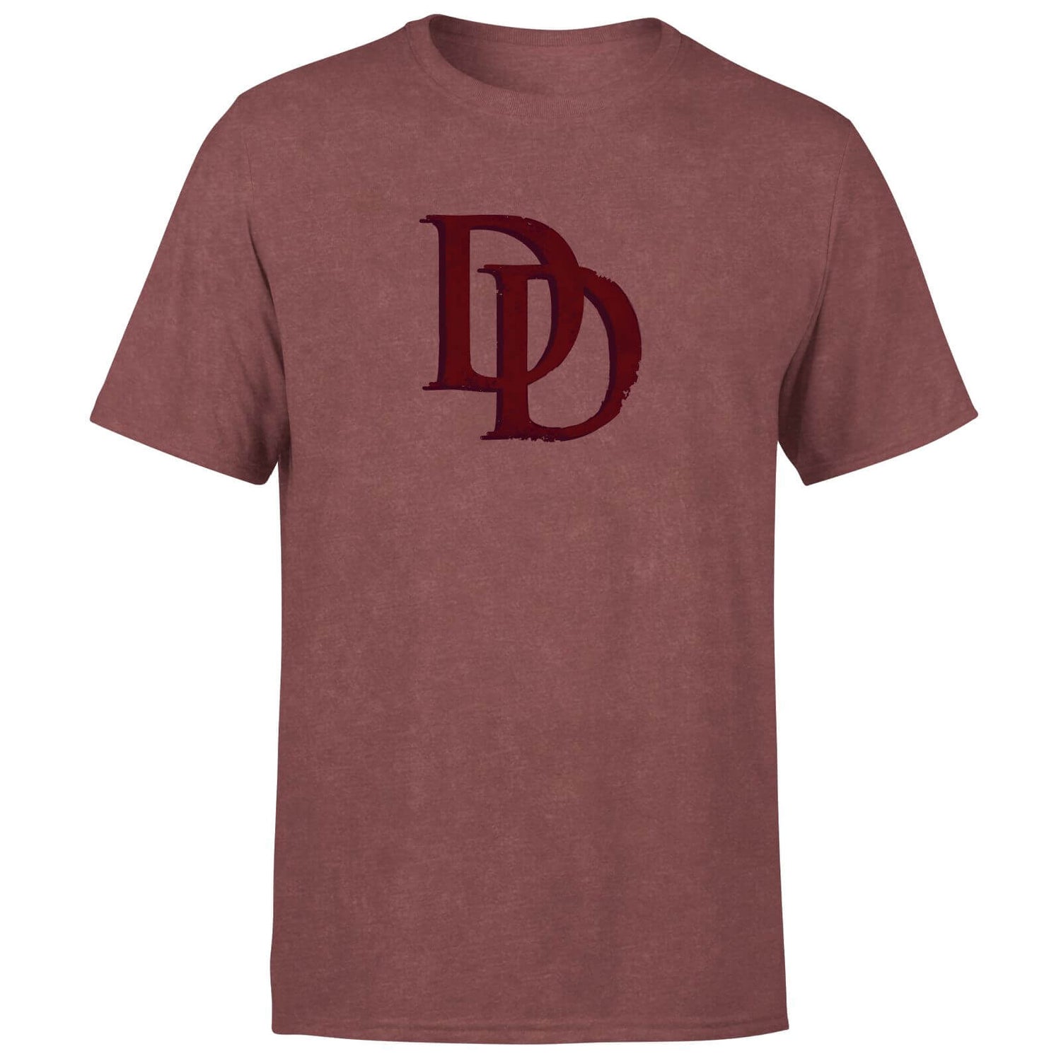 Marvel Daredevil Icon Unisex T-Shirt - Burgundy Acid Wash
