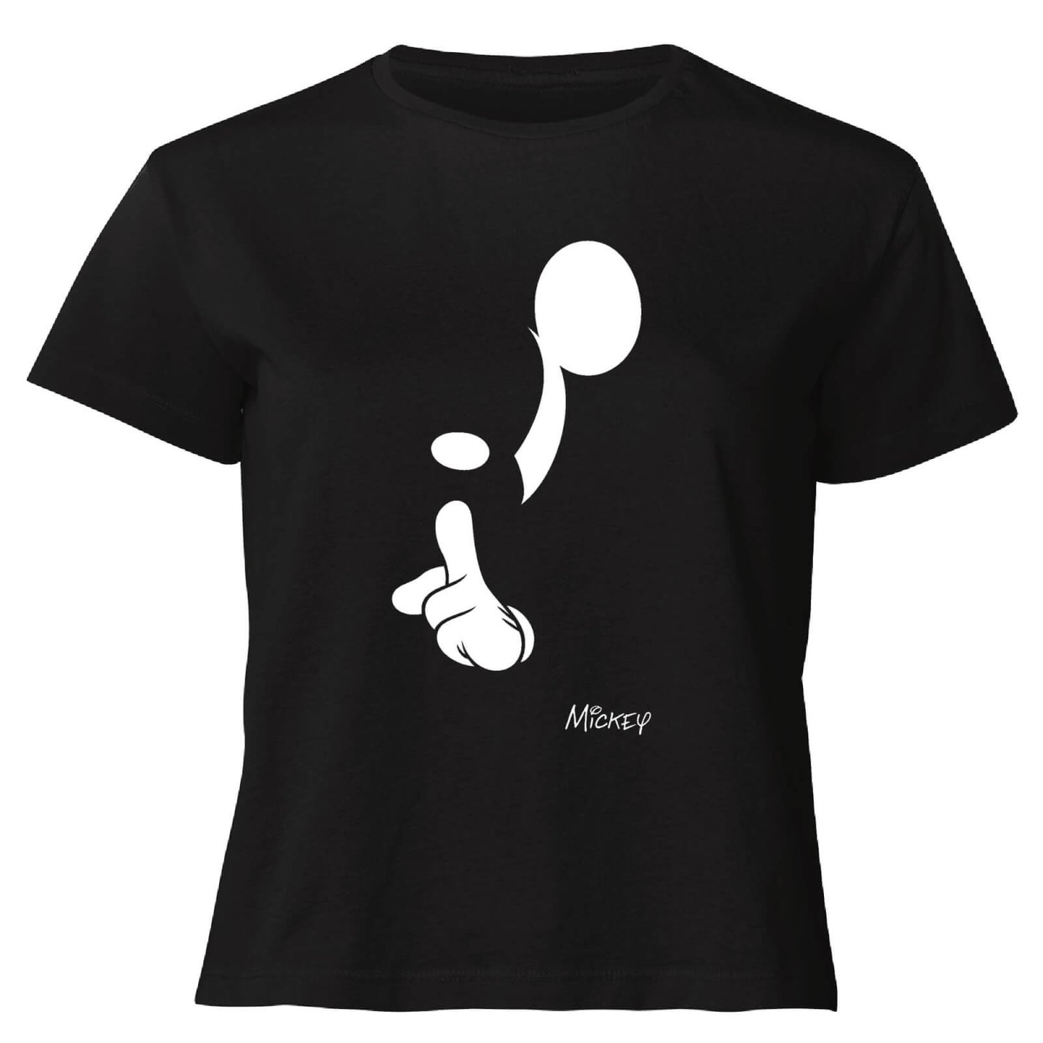 Shush Women's Cropped T-Shirt - Black