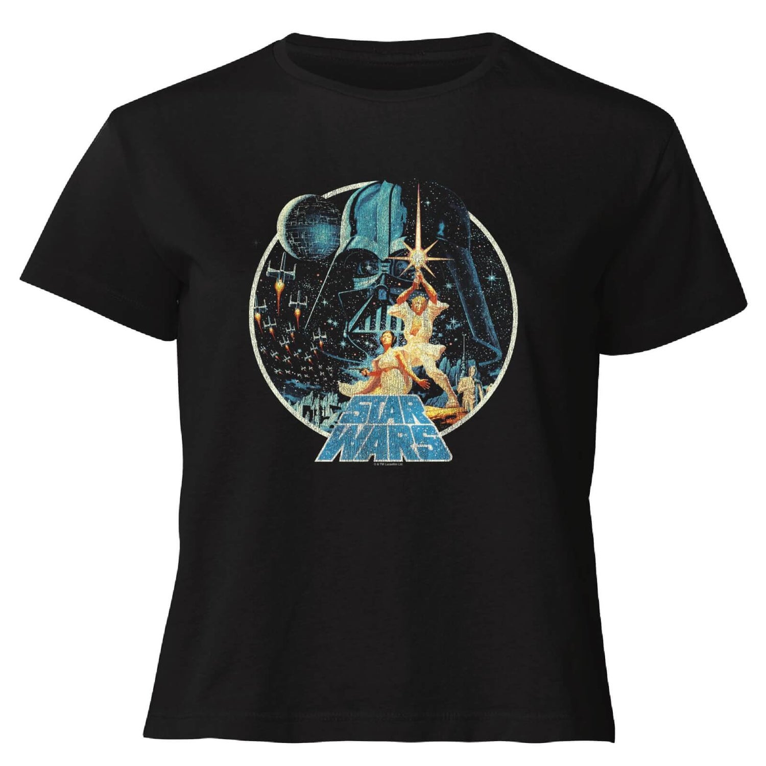 Star Wars Classic Vintage Victory Women's Cropped T-Shirt - Black