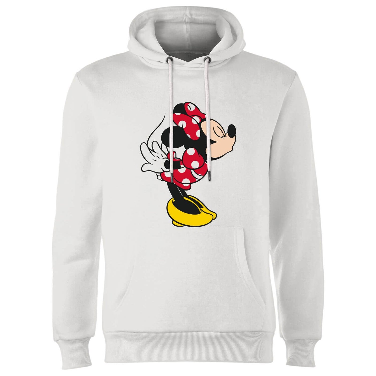 Disney Mickey Mouse Minnie Split Kiss Hoodie - White - S - White