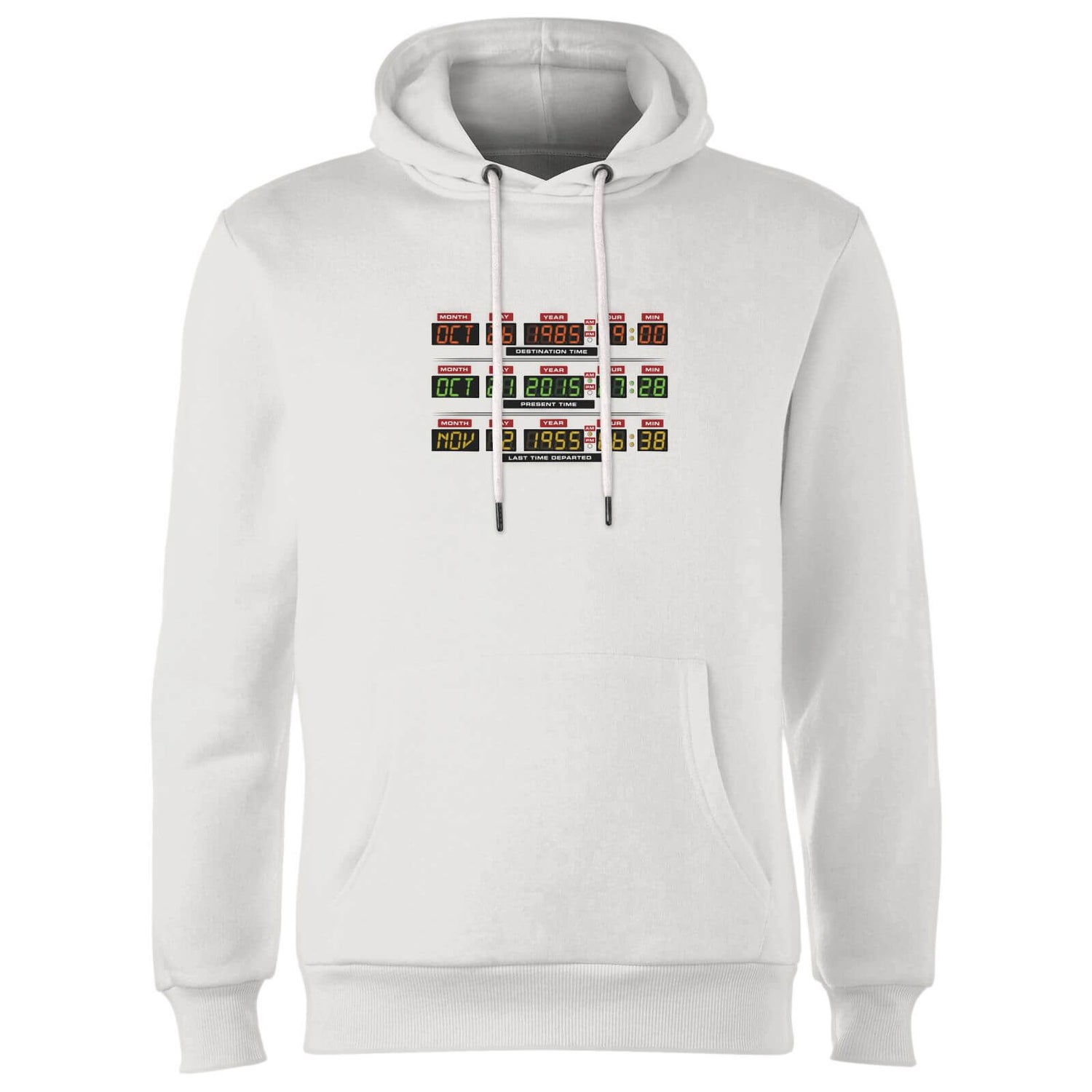 Back To The Future Destination Clock Hoodie - White
