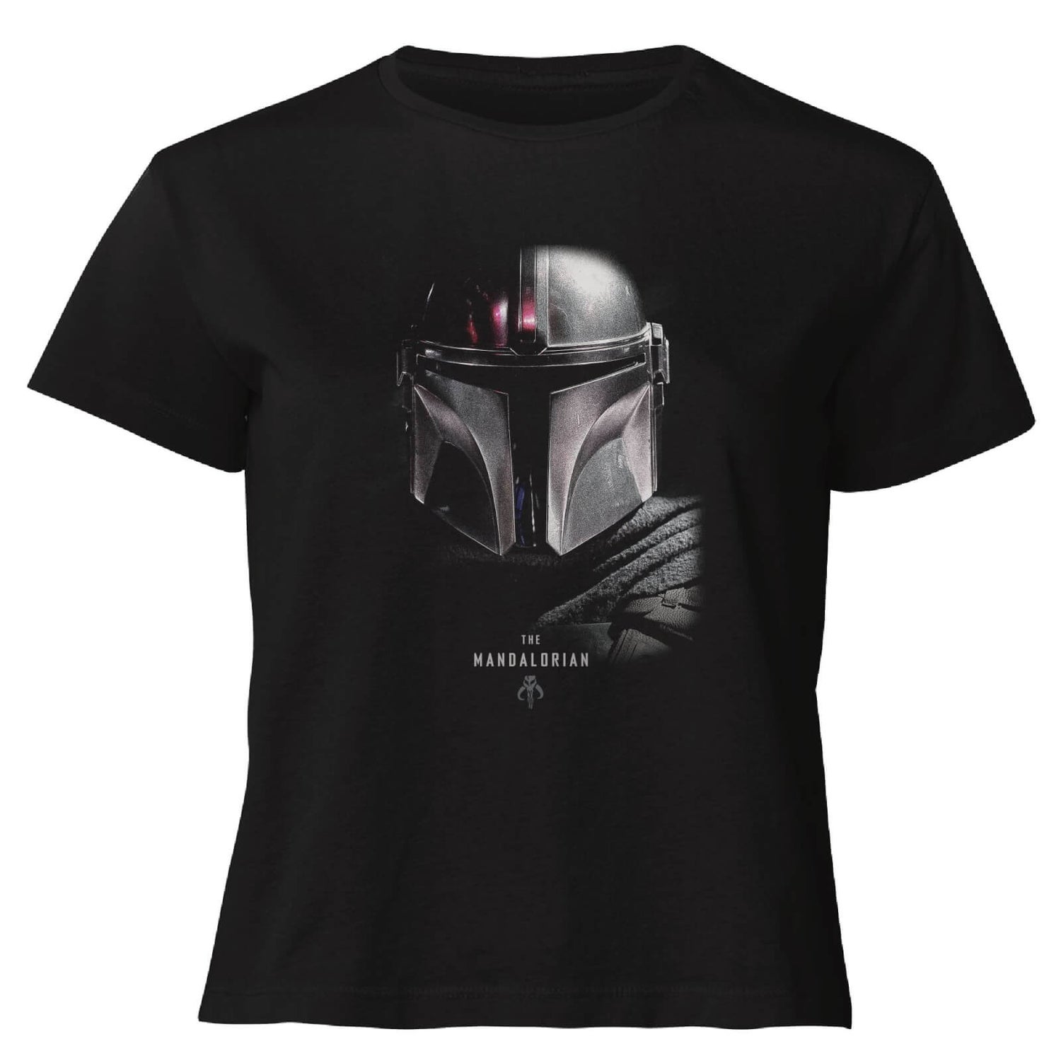 Star Wars The Mandalorian Poster Women's Cropped T-Shirt - Black