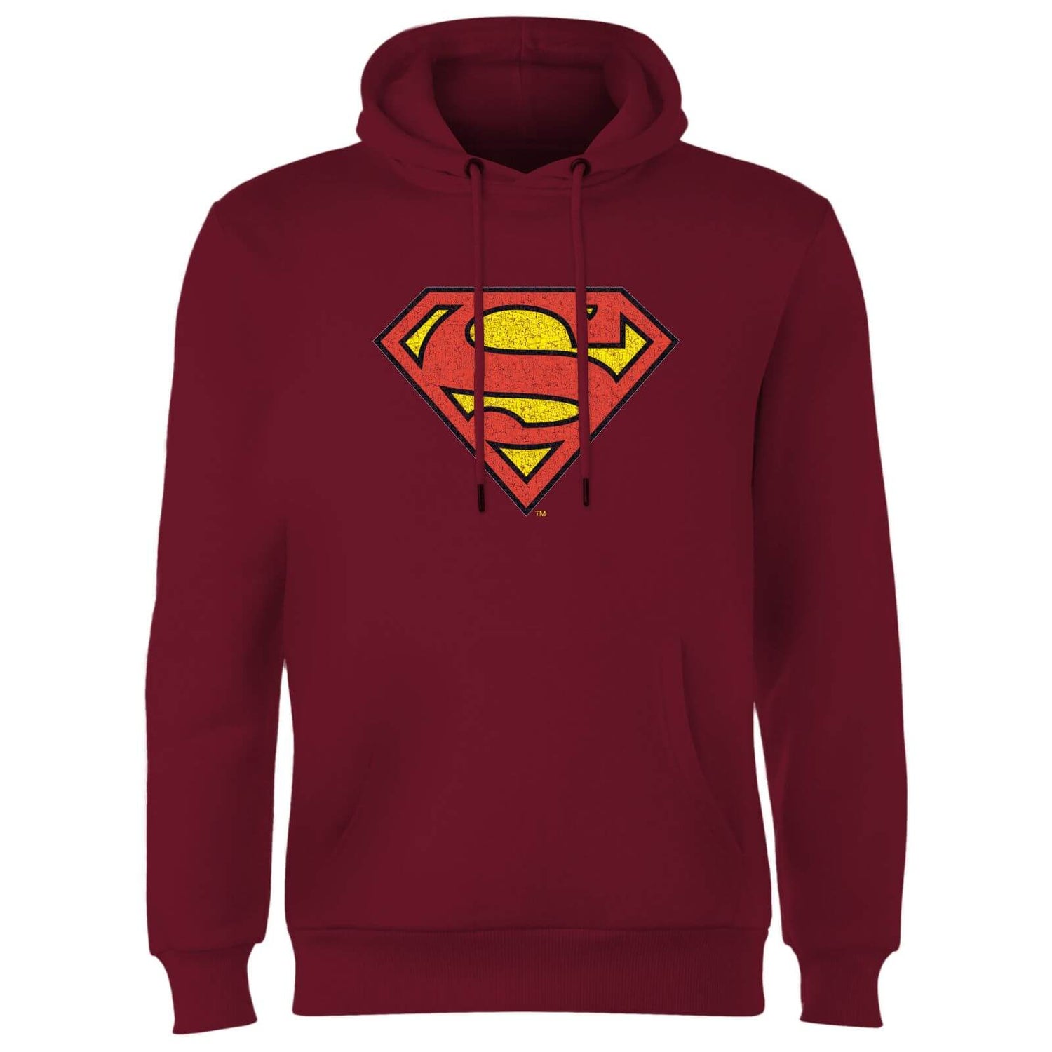 Official Superman Crackle Logo Hoodie - Burgundy