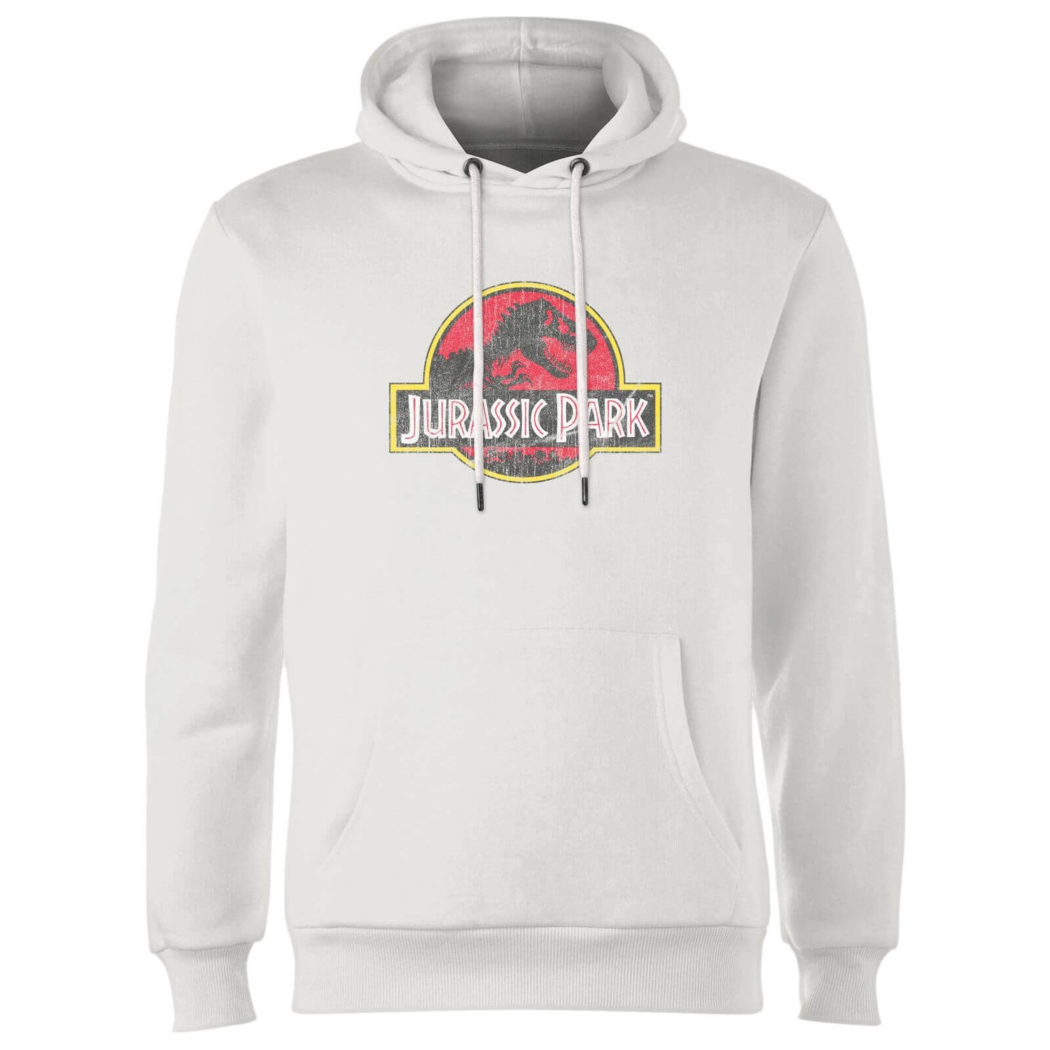 Jurassic Park Logo Vintage Hoodie - White